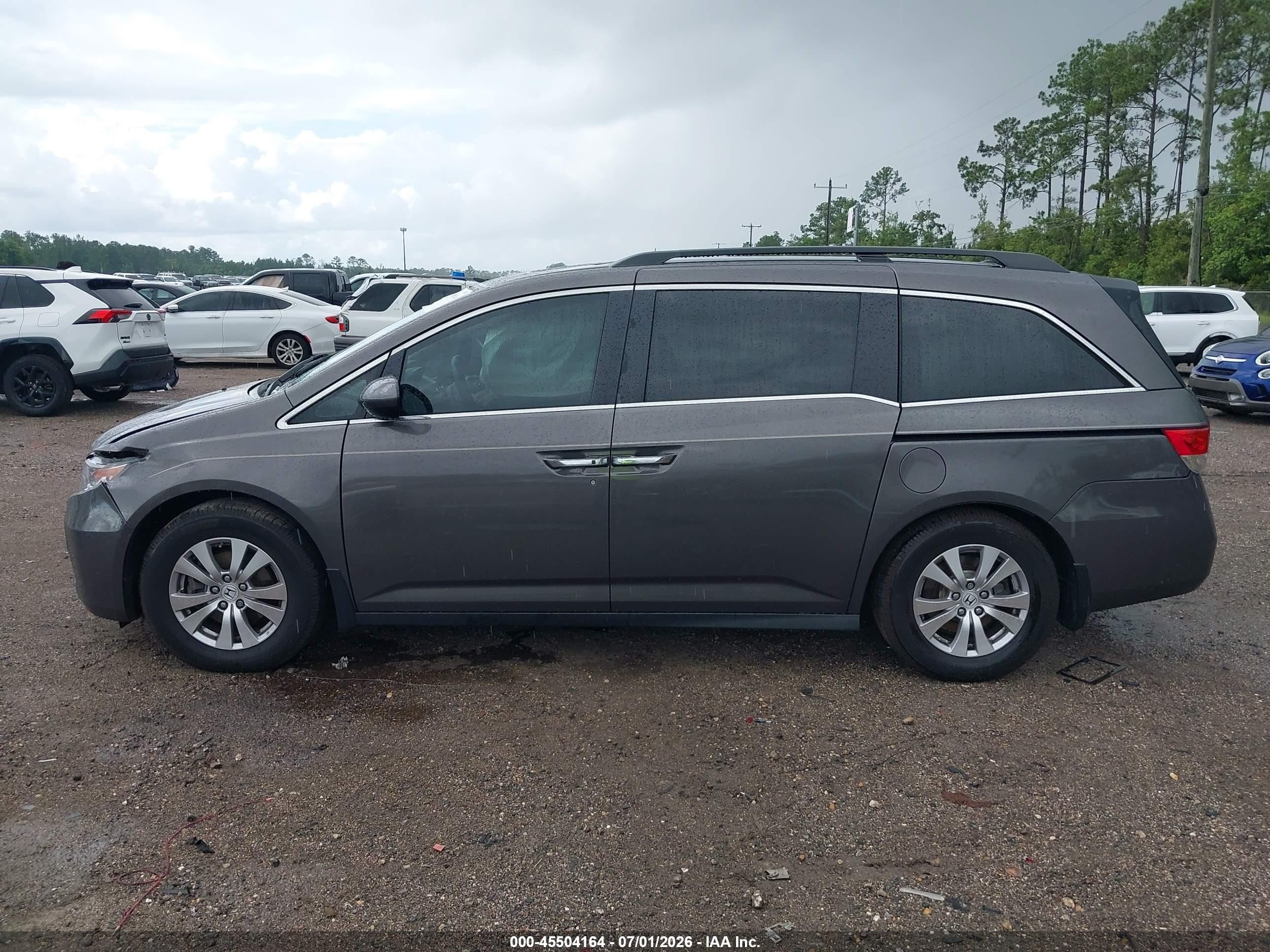 2014 Honda Odyssey Ex-l Gray vin: 5FNRL5H66EB112492