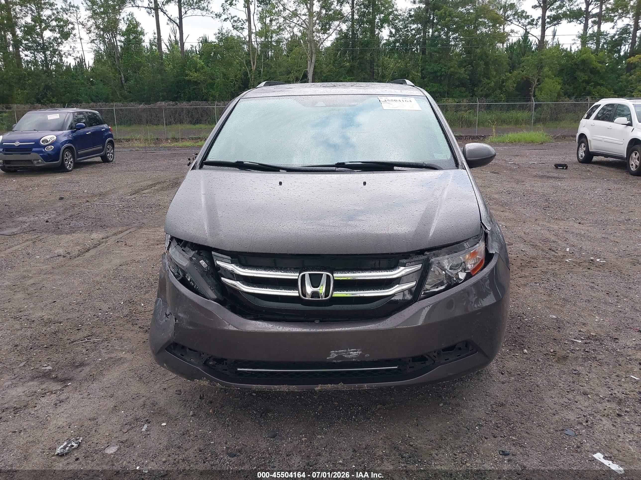 2014 Honda Odyssey Ex-l Gray vin: 5FNRL5H66EB112492
