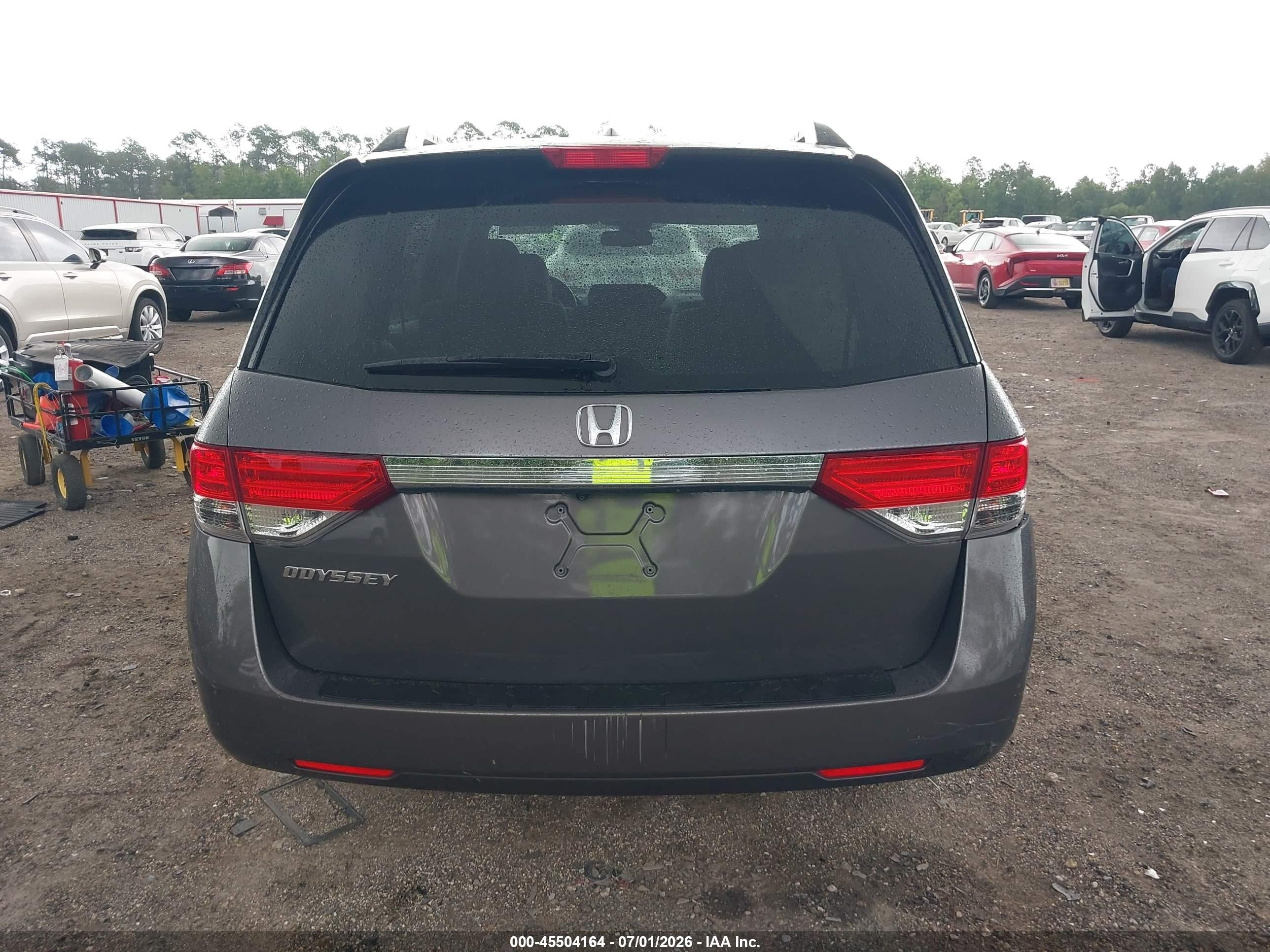 2014 Honda Odyssey Ex-l Gray vin: 5FNRL5H66EB112492
