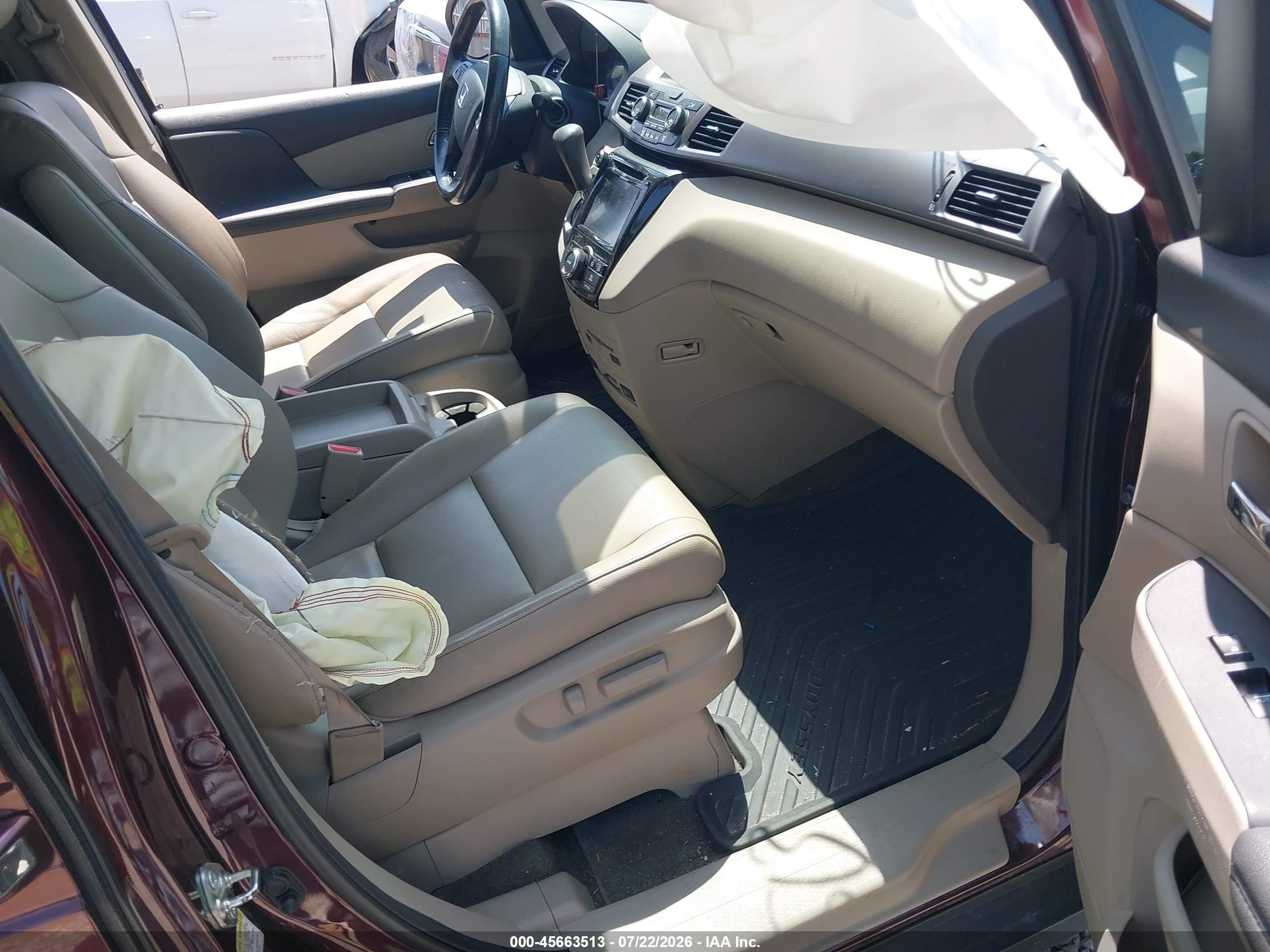 2014 Honda Odyssey Ex-l Бордовый vin: 5FNRL5H66EB119796