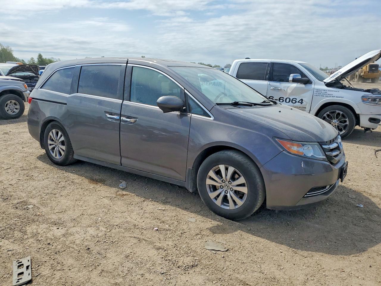 2014 Honda Odyssey Exl Серый vin: 5FNRL5H66EB127932