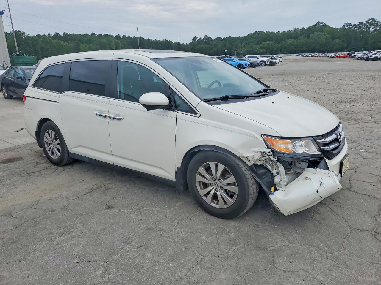 2014 Honda Odyssey Exl White vin: 5FNRL5H66EB130832