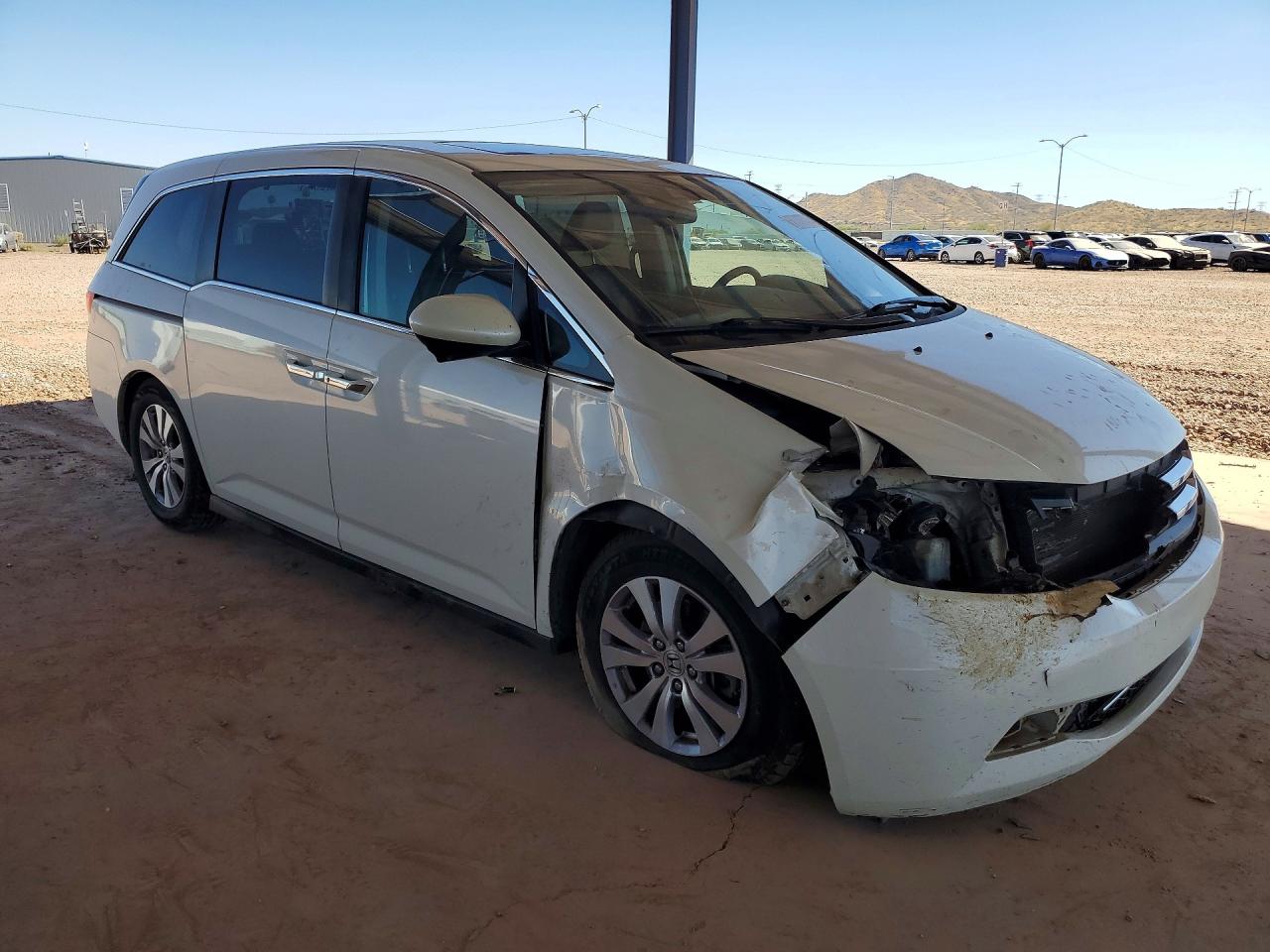 2014 Honda Odyssey Exl White vin: 5FNRL5H66EB131589