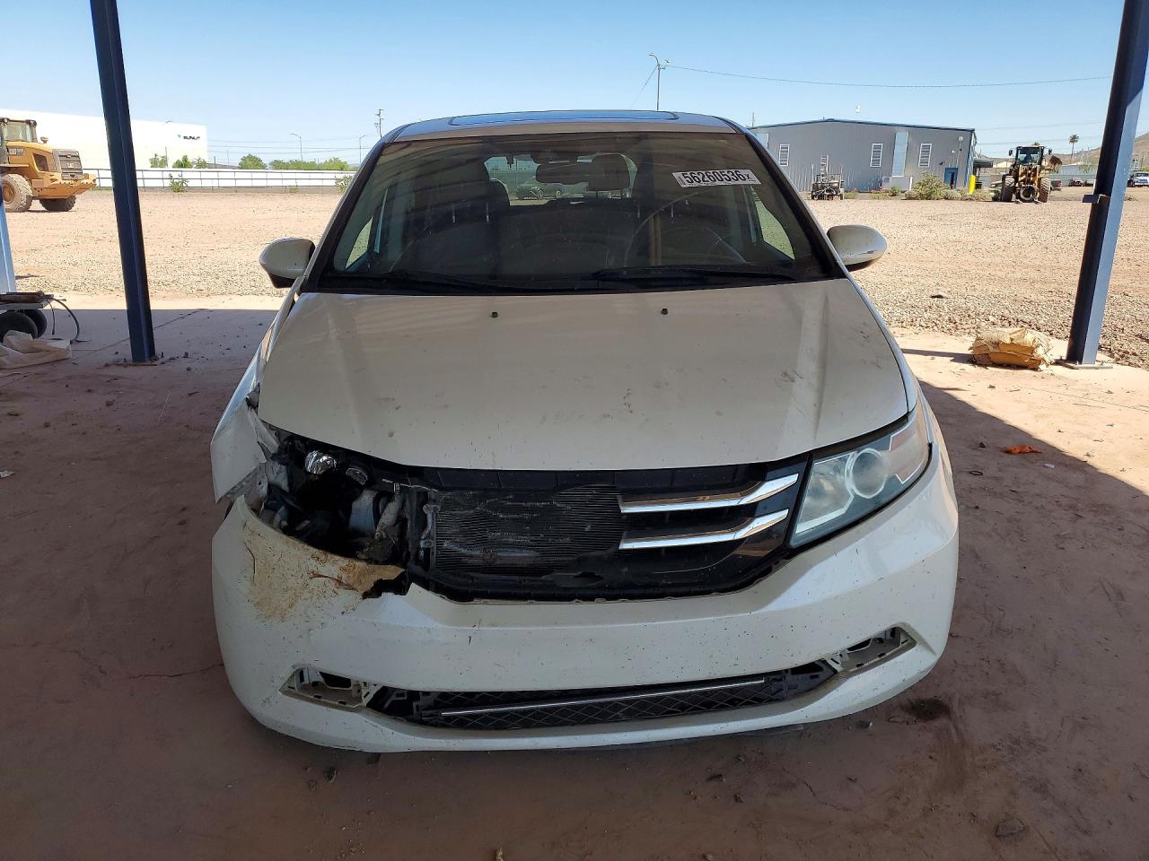 2014 Honda Odyssey Exl White vin: 5FNRL5H66EB131589