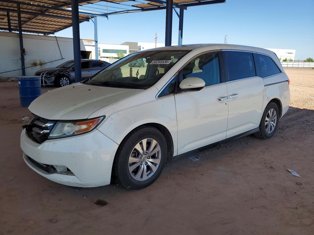 2014 Honda Odyssey Exl White vin: 5FNRL5H66EB131589