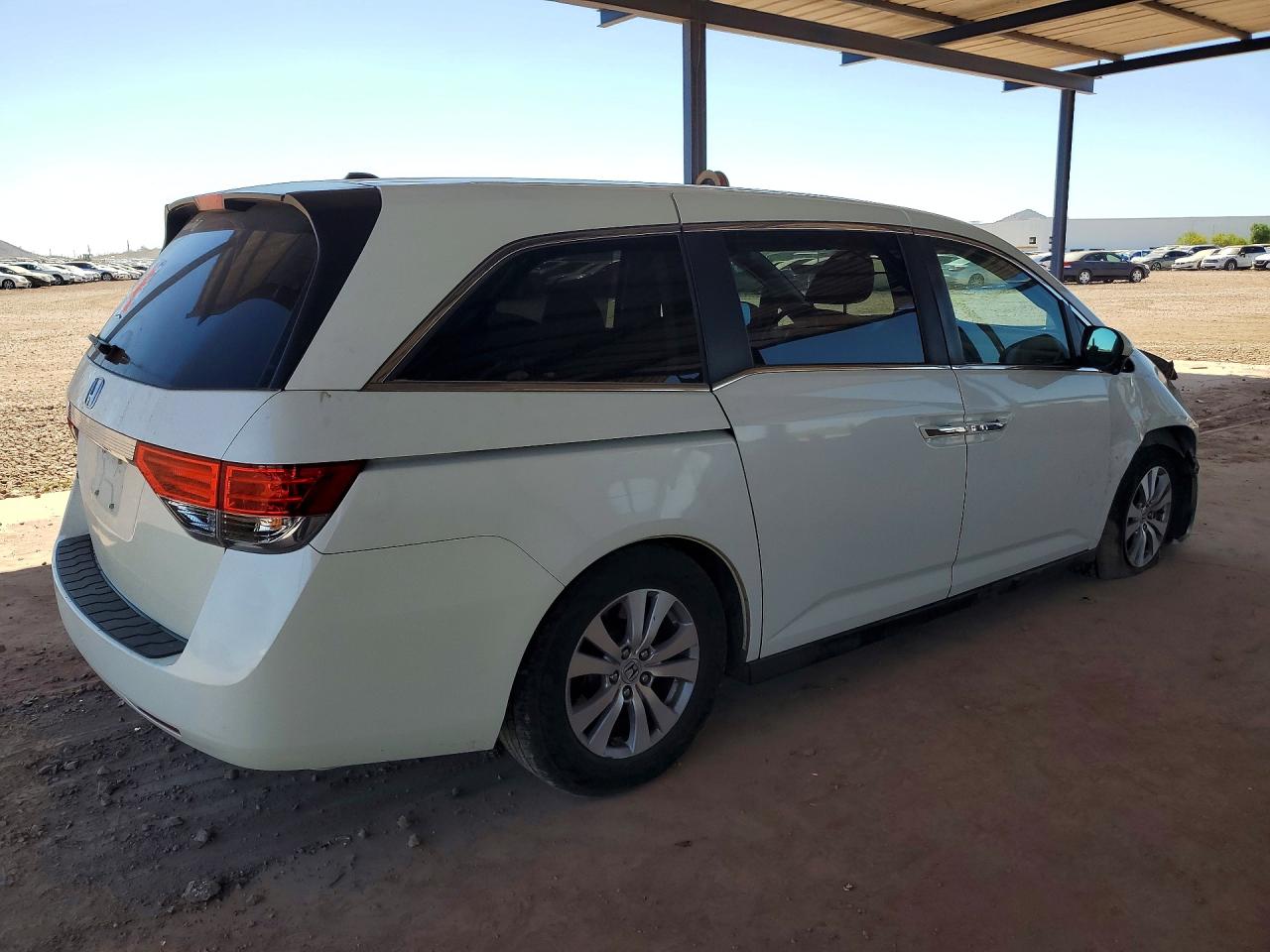 2014 Honda Odyssey Exl White vin: 5FNRL5H66EB131589