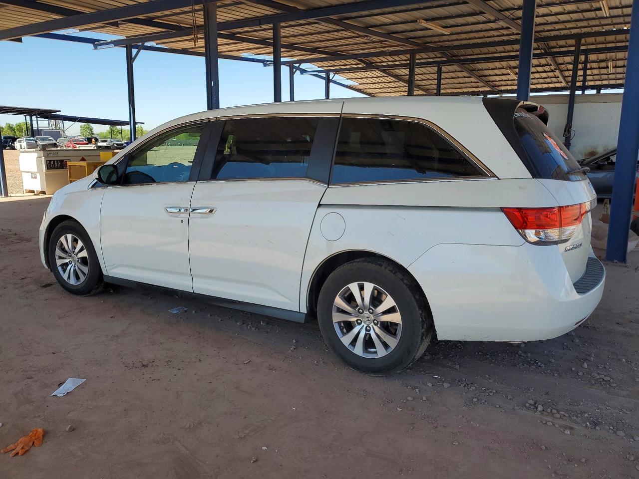 2014 Honda Odyssey Exl White vin: 5FNRL5H66EB131589