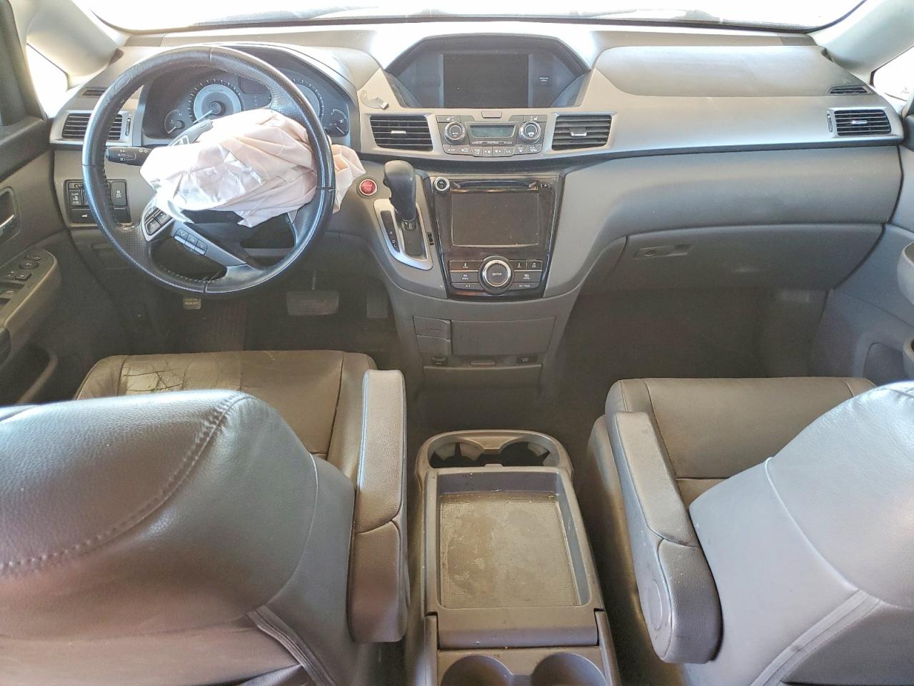 2014 Honda Odyssey Exl White vin: 5FNRL5H66EB131589