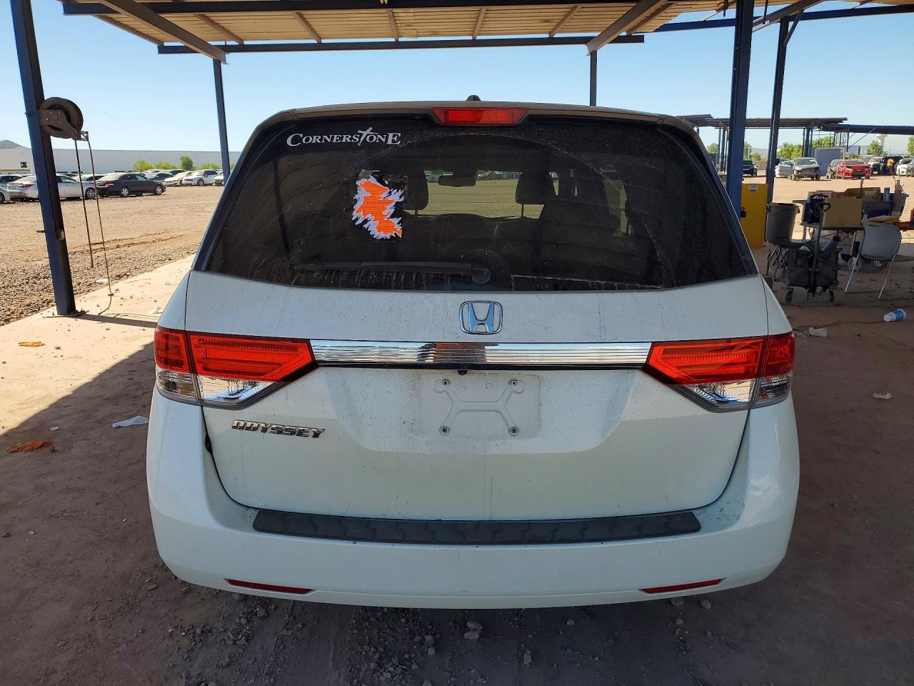 2014 Honda Odyssey Exl White vin: 5FNRL5H66EB131589