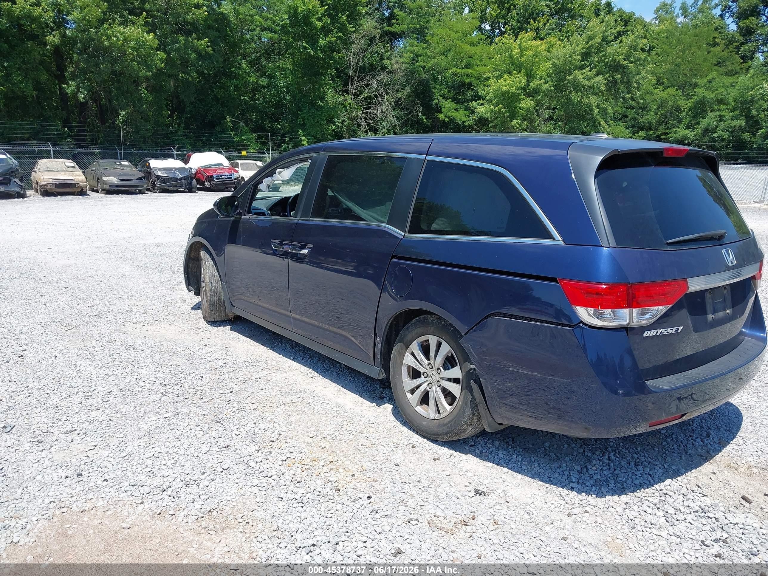 2014 Honda Odyssey Ex-l Синий vin: 5FNRL5H66EB133245