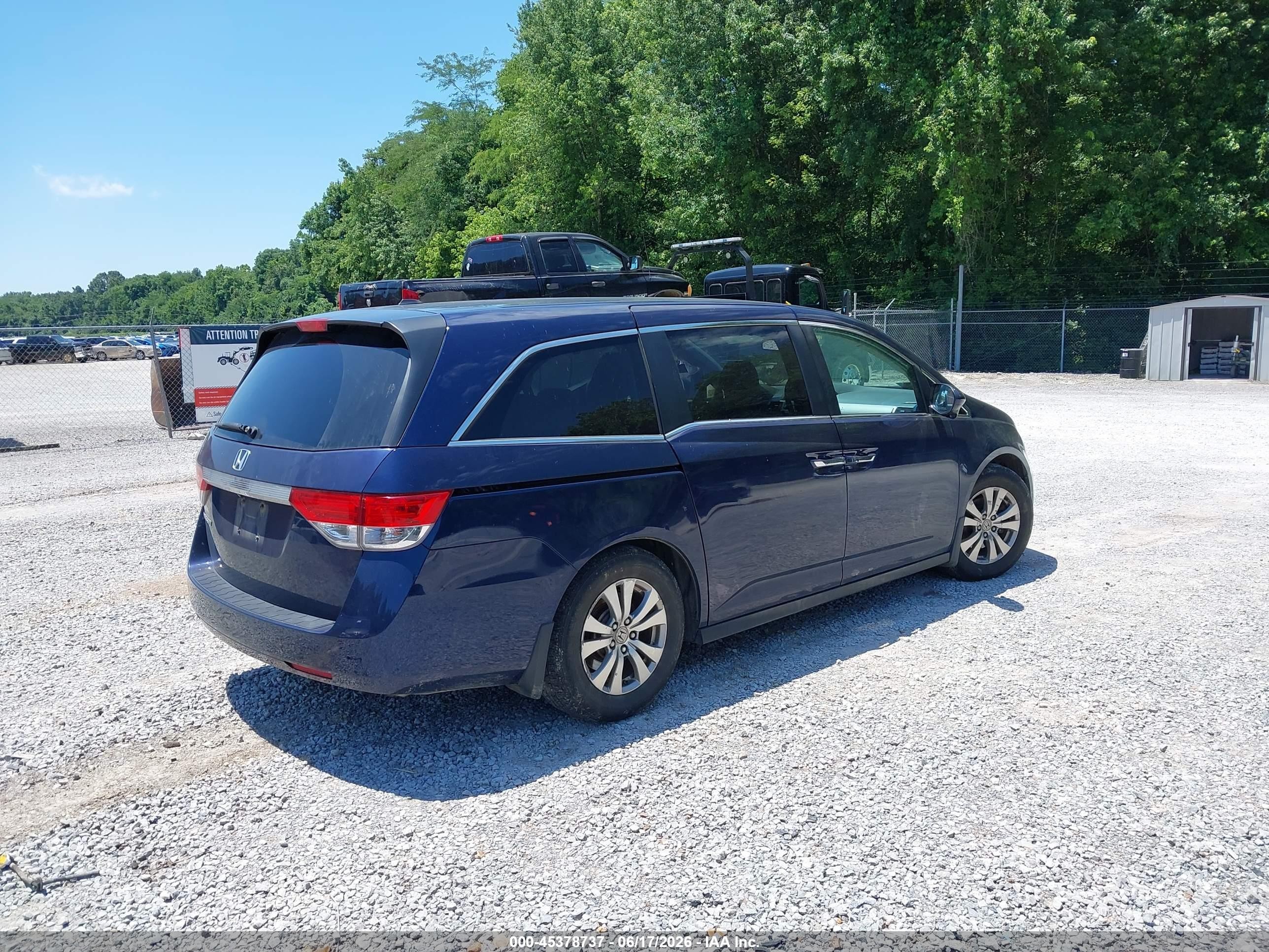 2014 Honda Odyssey Ex-l Синий vin: 5FNRL5H66EB133245