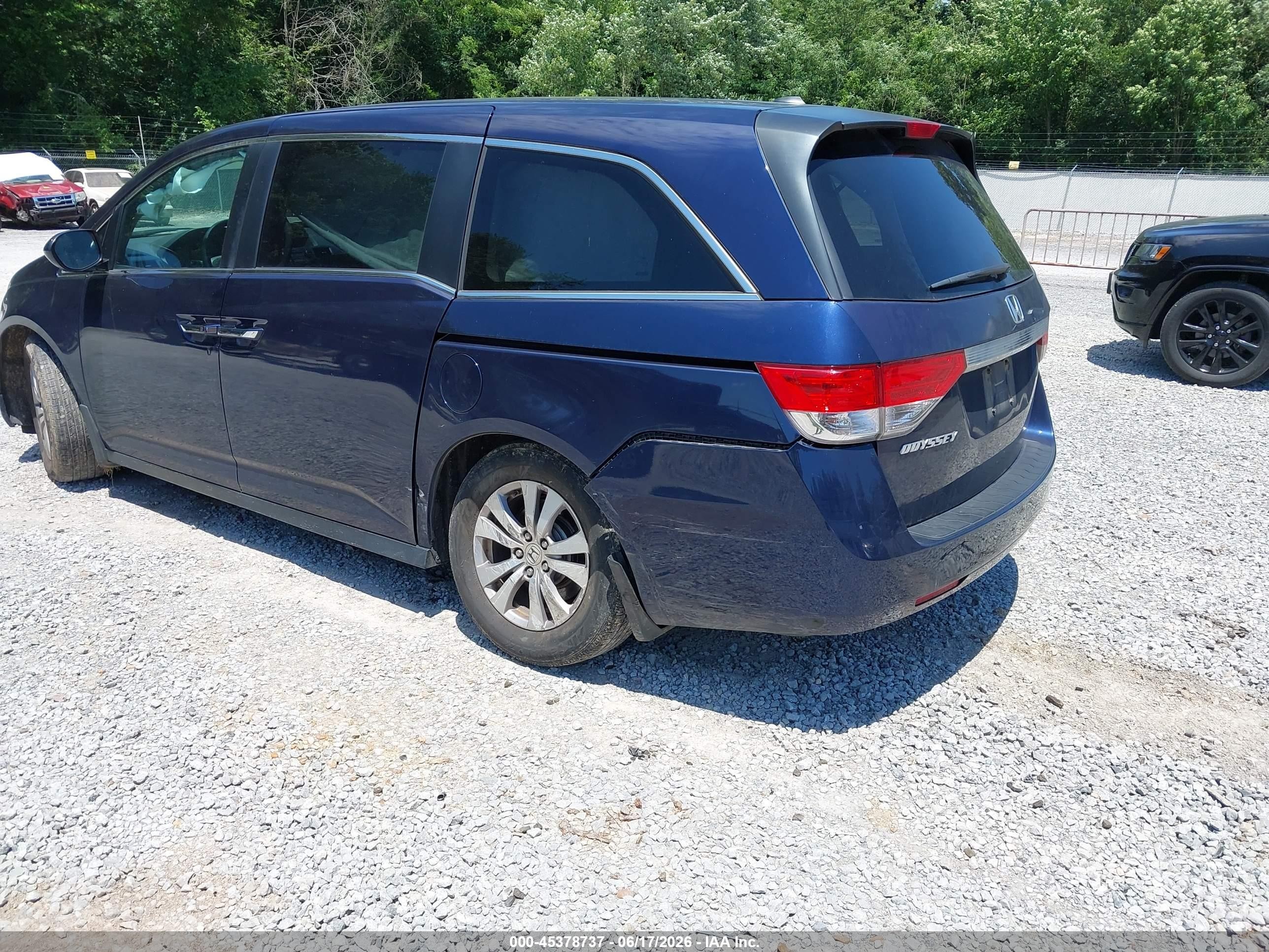2014 Honda Odyssey Ex-l Синий vin: 5FNRL5H66EB133245