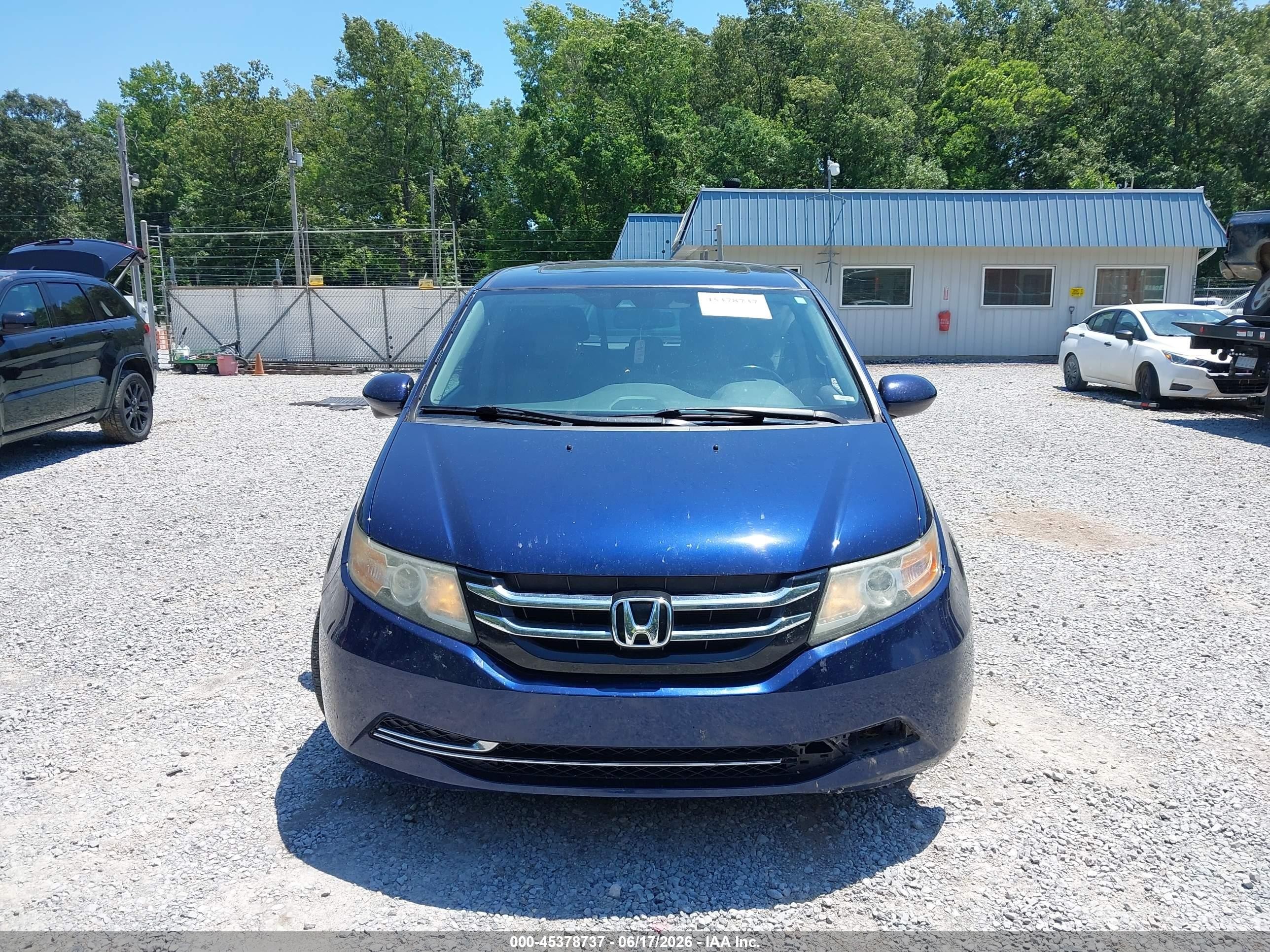 2014 Honda Odyssey Ex-l Синий vin: 5FNRL5H66EB133245