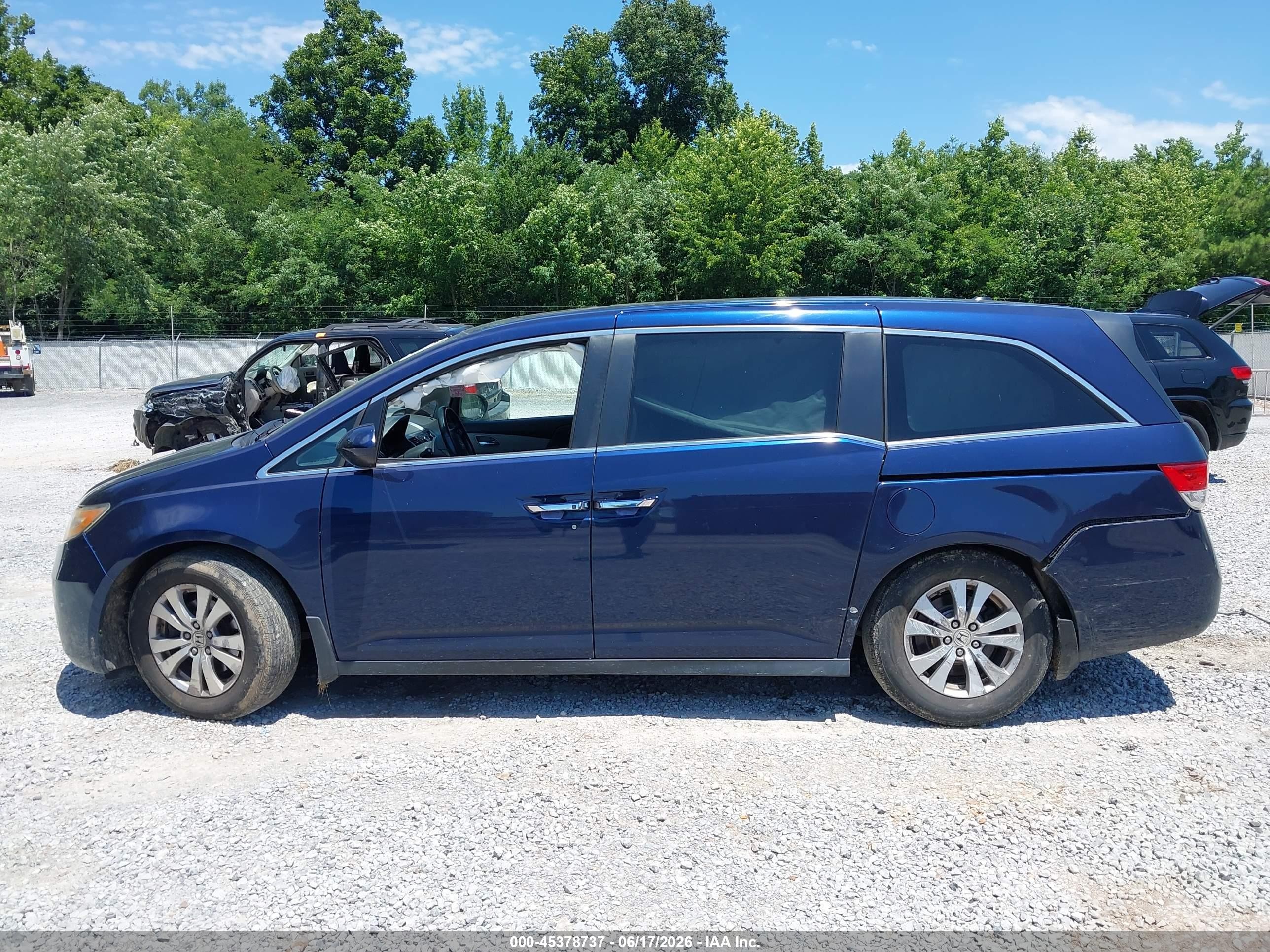 2014 Honda Odyssey Ex-l Синий vin: 5FNRL5H66EB133245