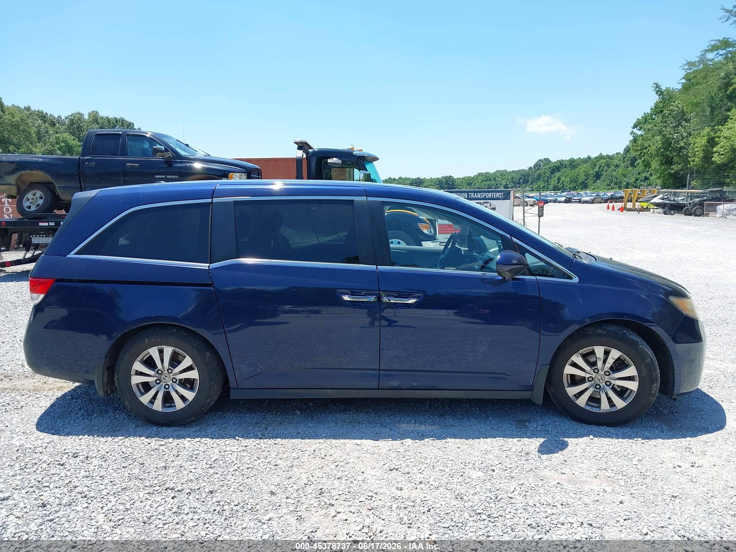 2014 Honda Odyssey Ex-l Синий vin: 5FNRL5H66EB133245