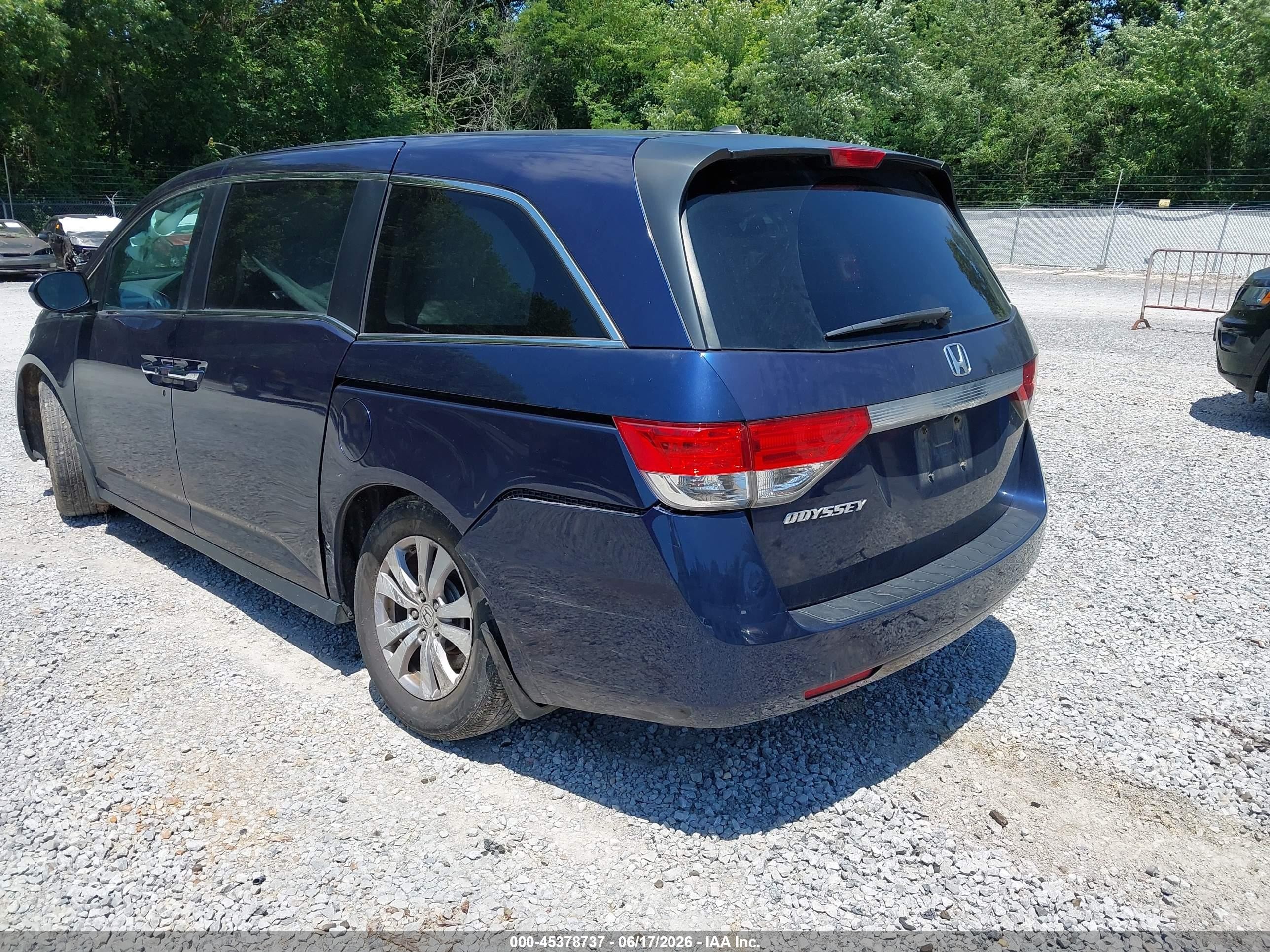 2014 Honda Odyssey Ex-l Синий vin: 5FNRL5H66EB133245