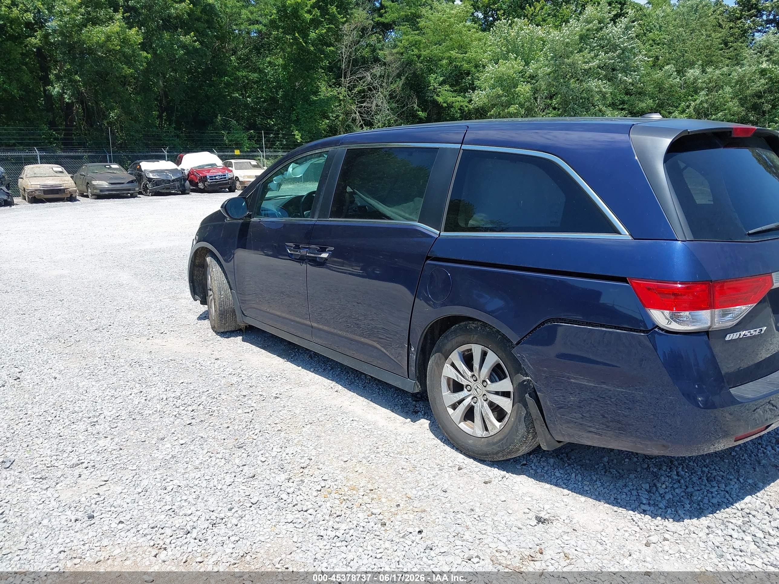 2014 Honda Odyssey Ex-l Синий vin: 5FNRL5H66EB133245