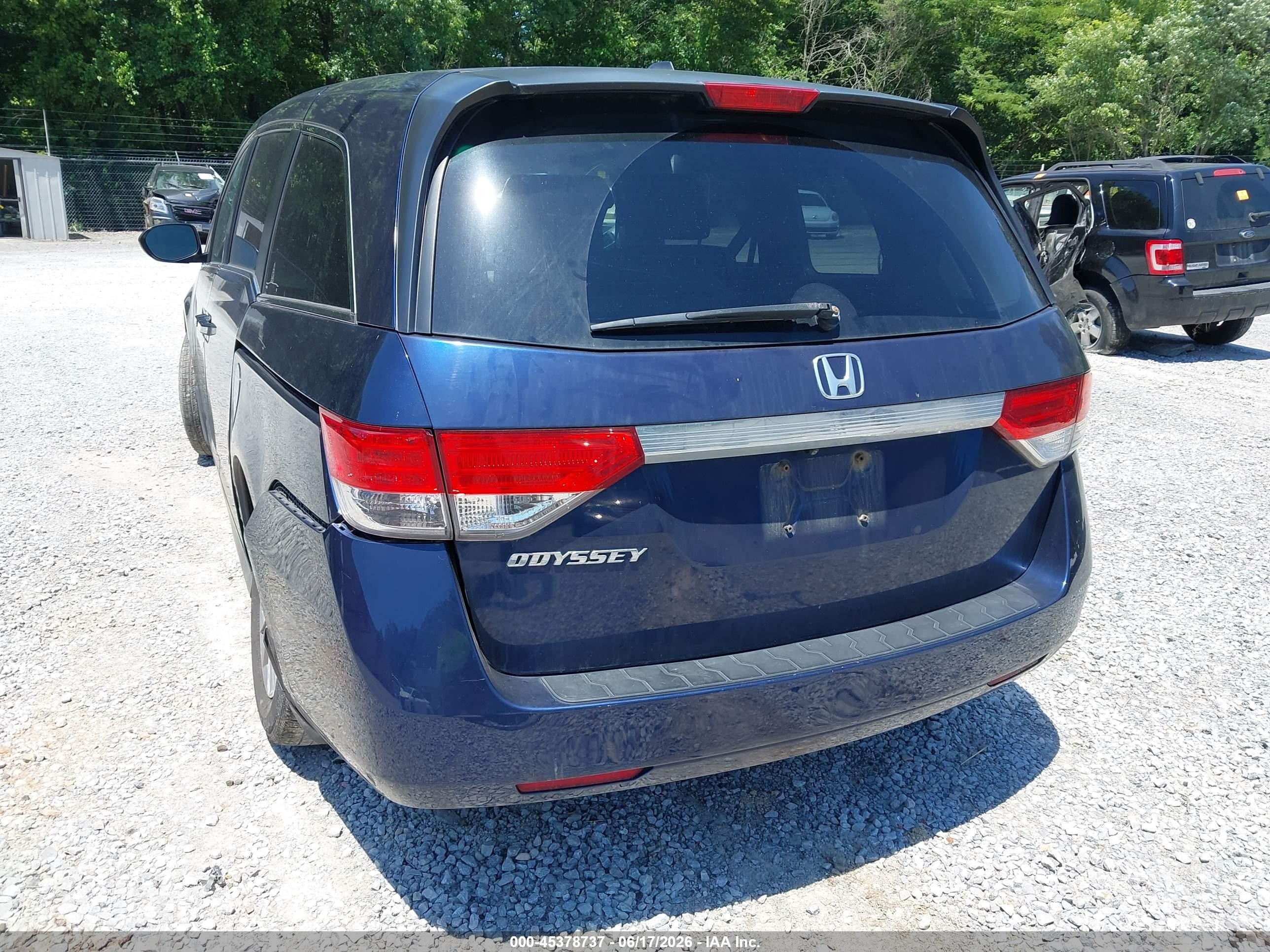 2014 Honda Odyssey Ex-l Синий vin: 5FNRL5H66EB133245