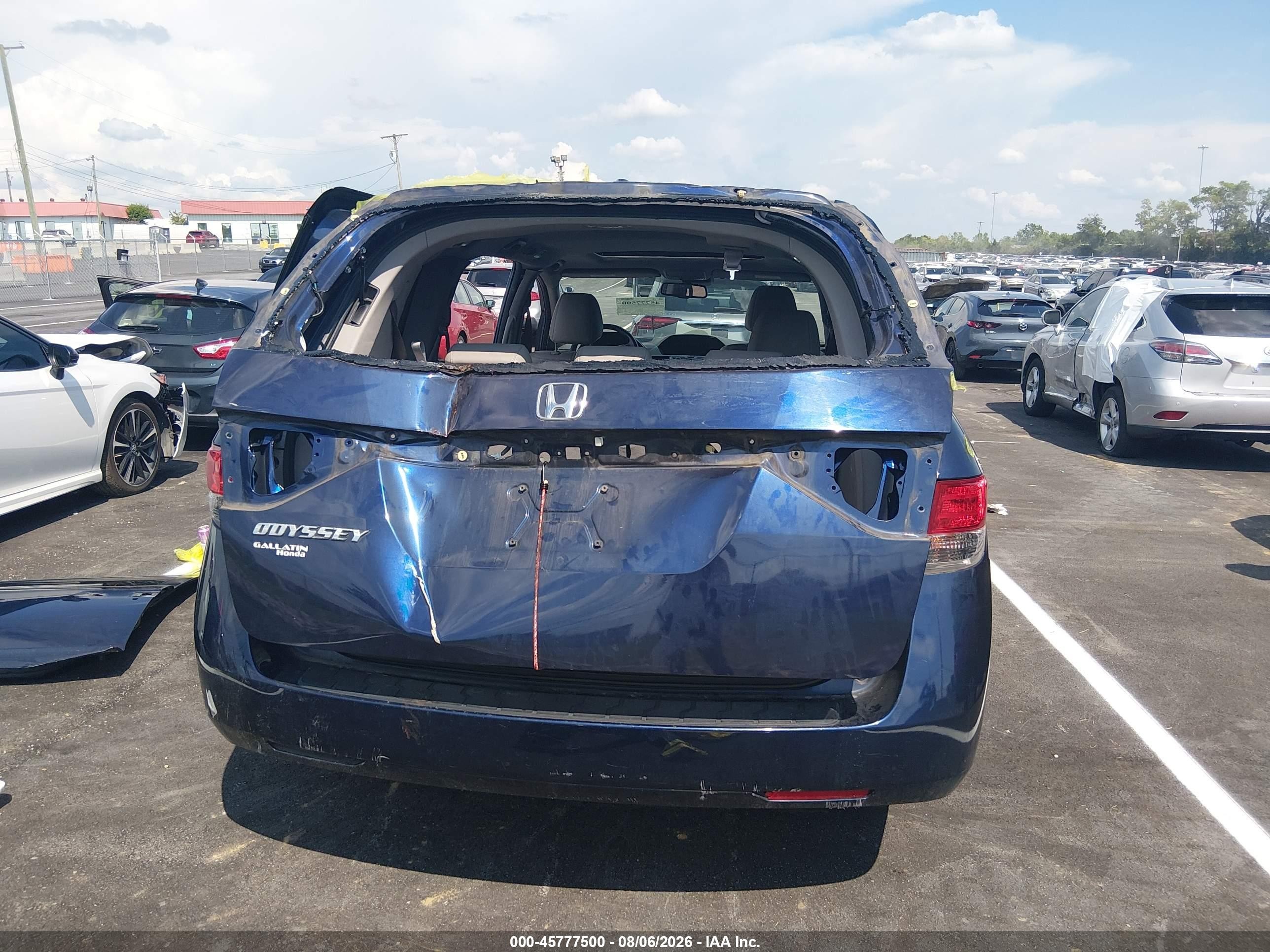 2015 Honda Odyssey Ex-l Blue vin: 5FNRL5H66FB001720