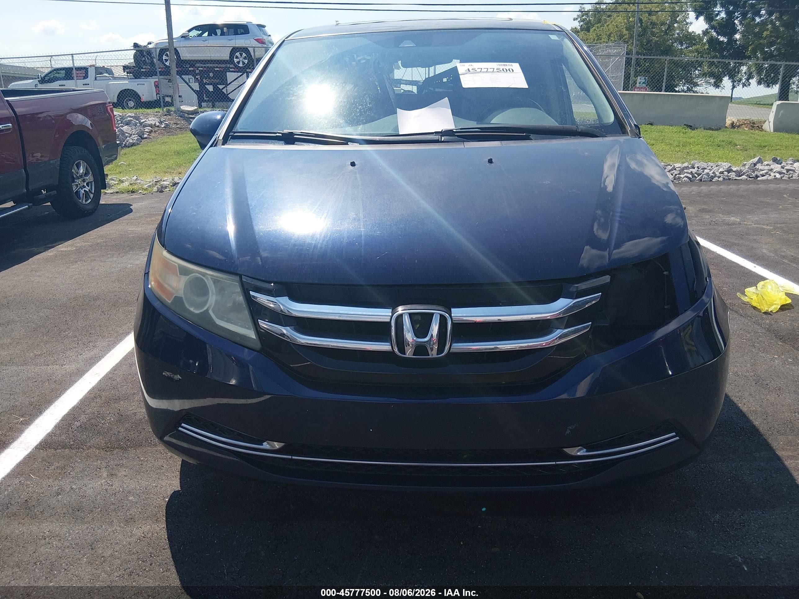 2015 Honda Odyssey Ex-l Blue vin: 5FNRL5H66FB001720
