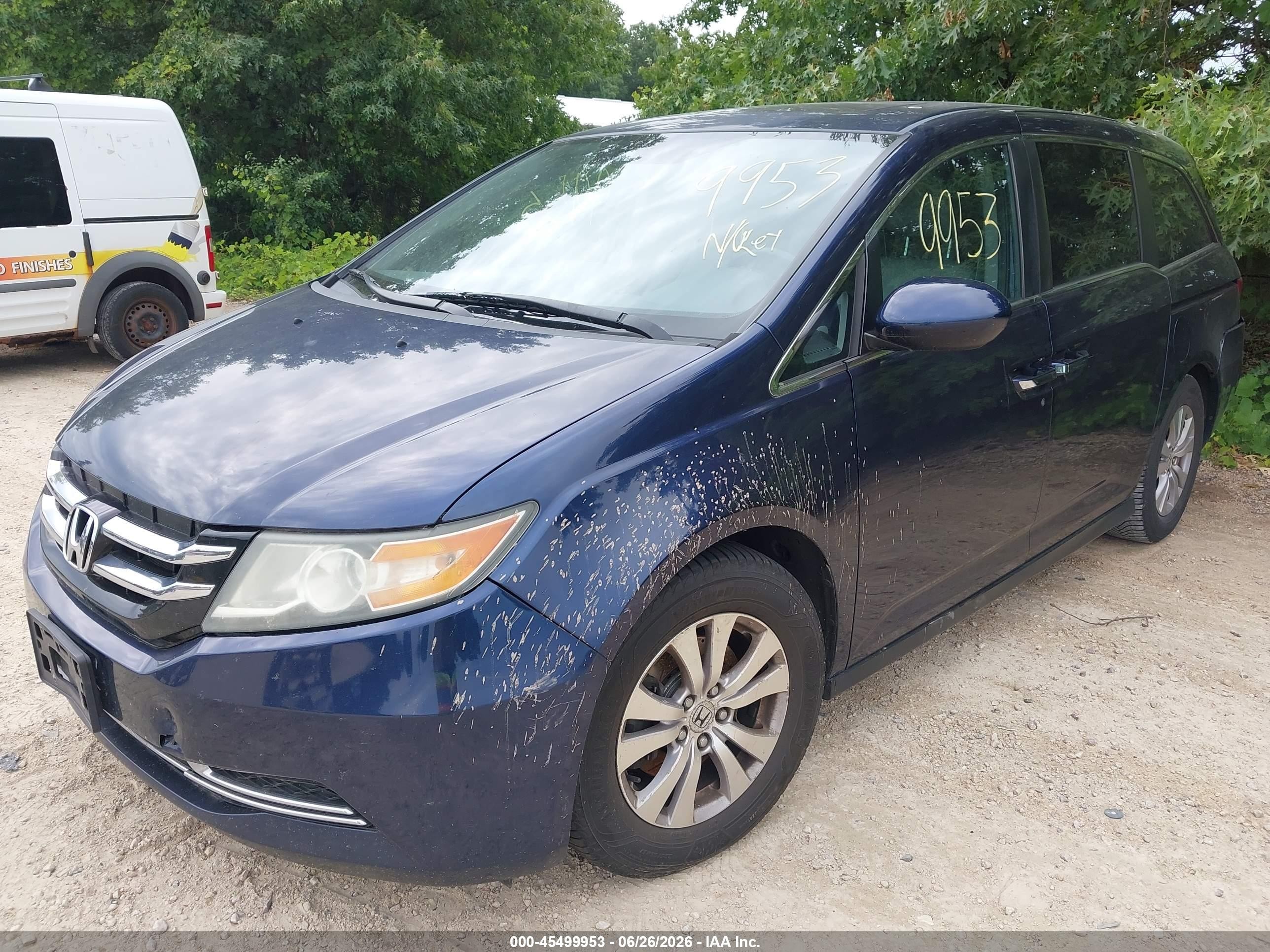 2015 Honda Odyssey Ex-l Blue vin: 5FNRL5H66FB008697