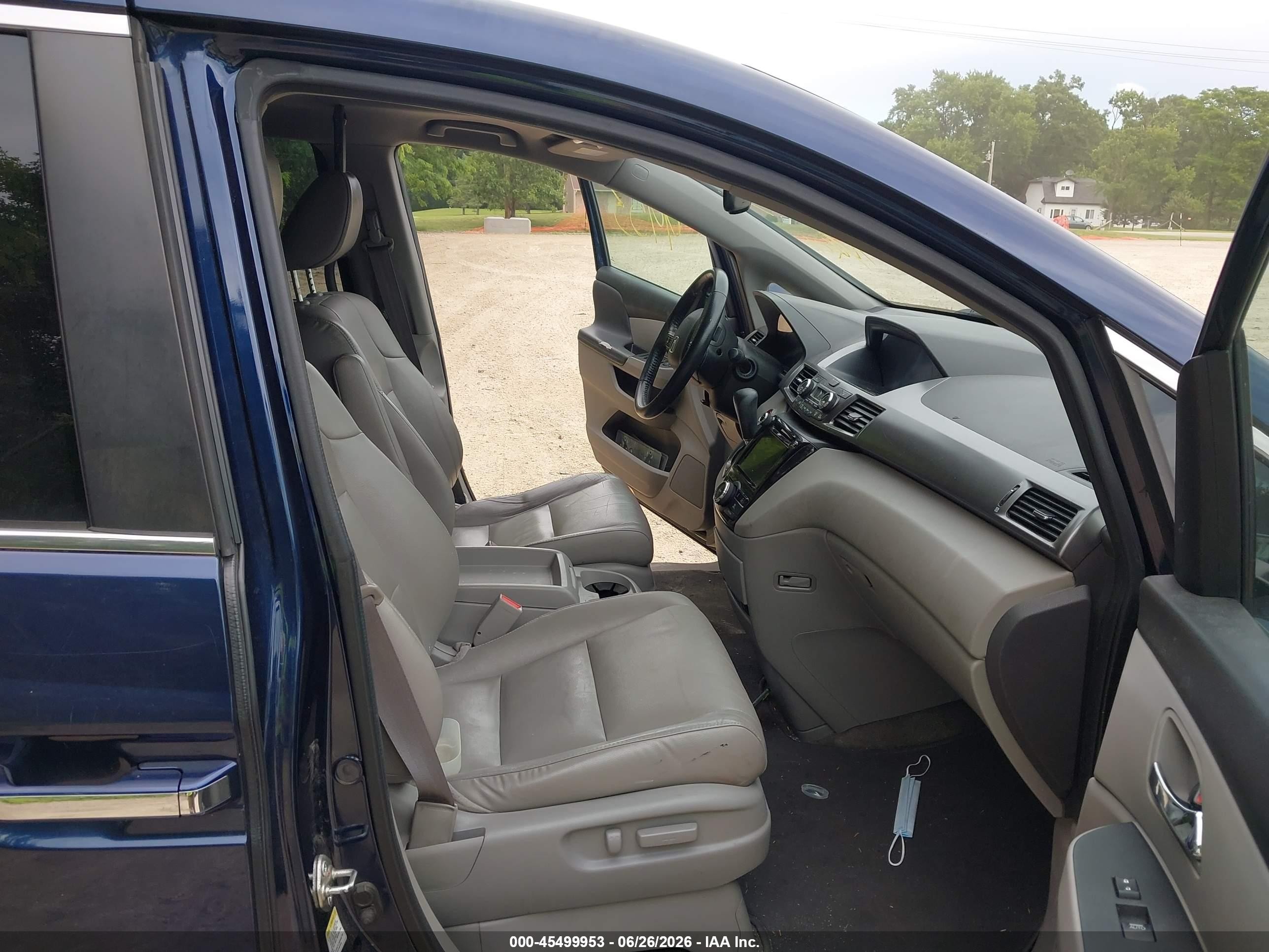 2015 Honda Odyssey Ex-l Blue vin: 5FNRL5H66FB008697