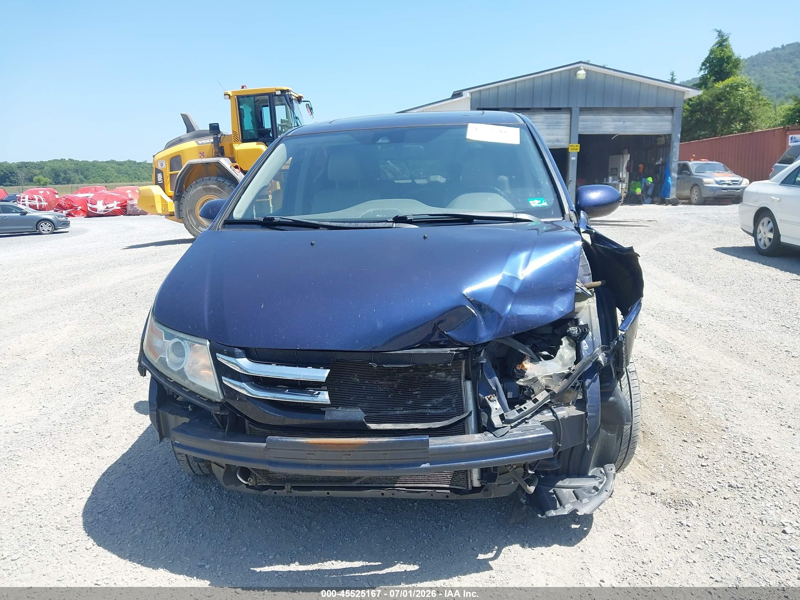 2015 Honda Odyssey Ex-l Blue vin: 5FNRL5H66FB022373