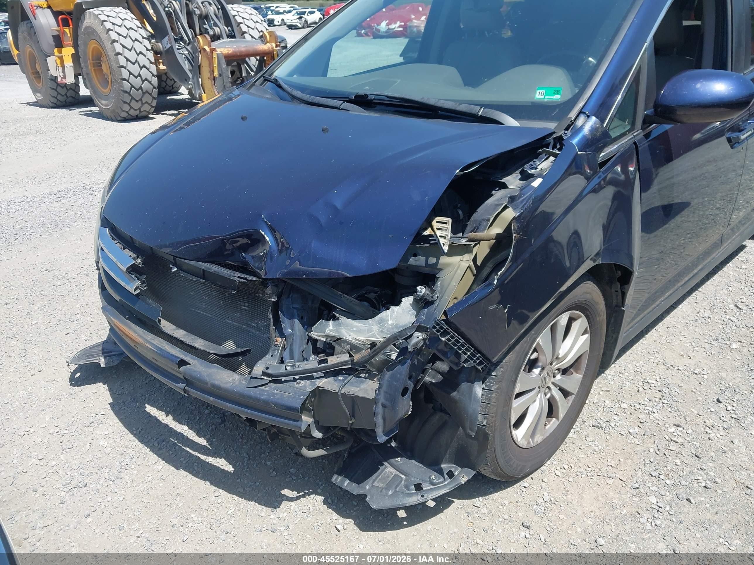 2015 Honda Odyssey Ex-l Blue vin: 5FNRL5H66FB022373