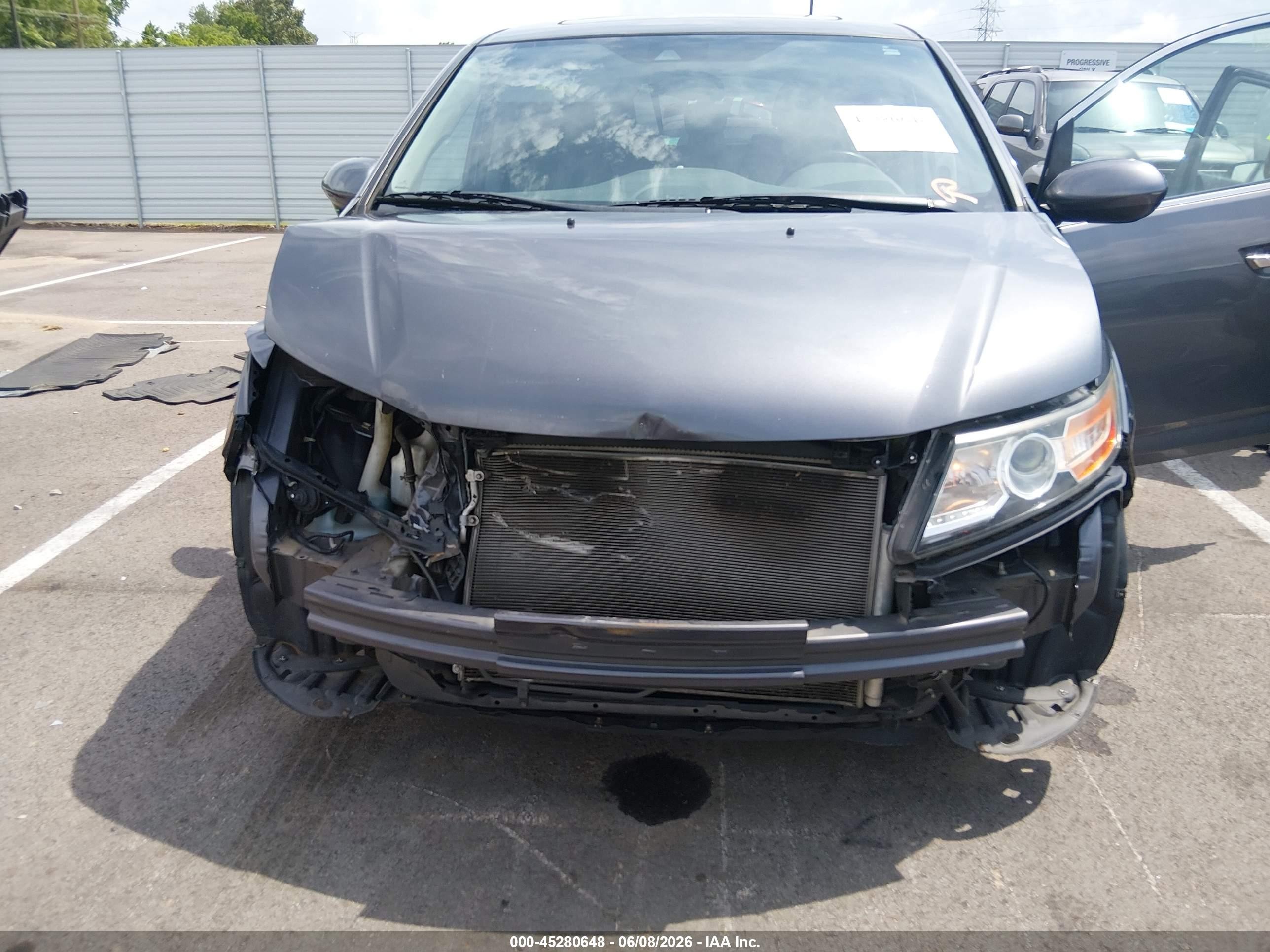 2015 Honda Odyssey Ex-l Gray vin: 5FNRL5H66FB031526