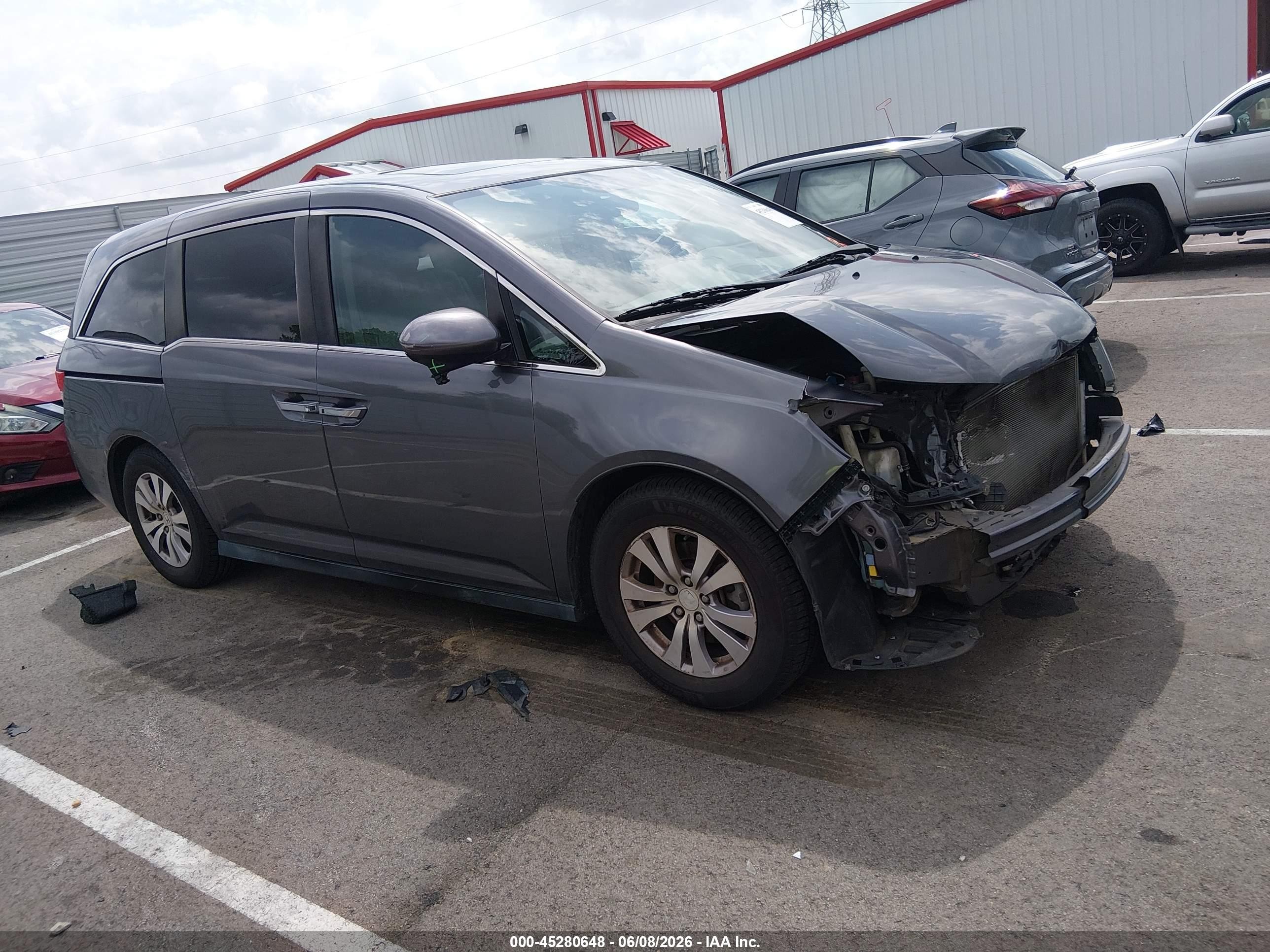 2015 Honda Odyssey Ex-l Gray vin: 5FNRL5H66FB031526