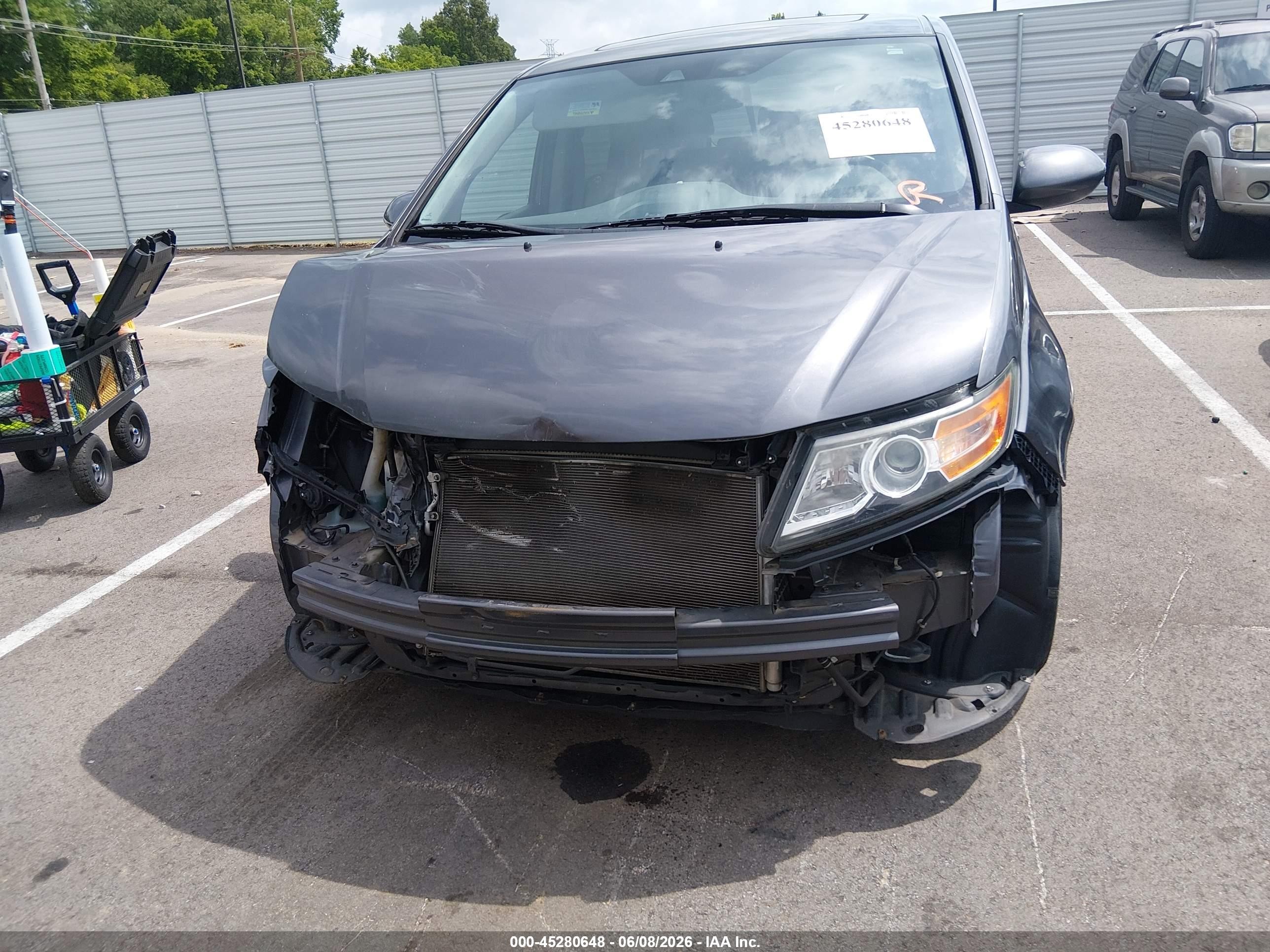2015 Honda Odyssey Ex-l Gray vin: 5FNRL5H66FB031526