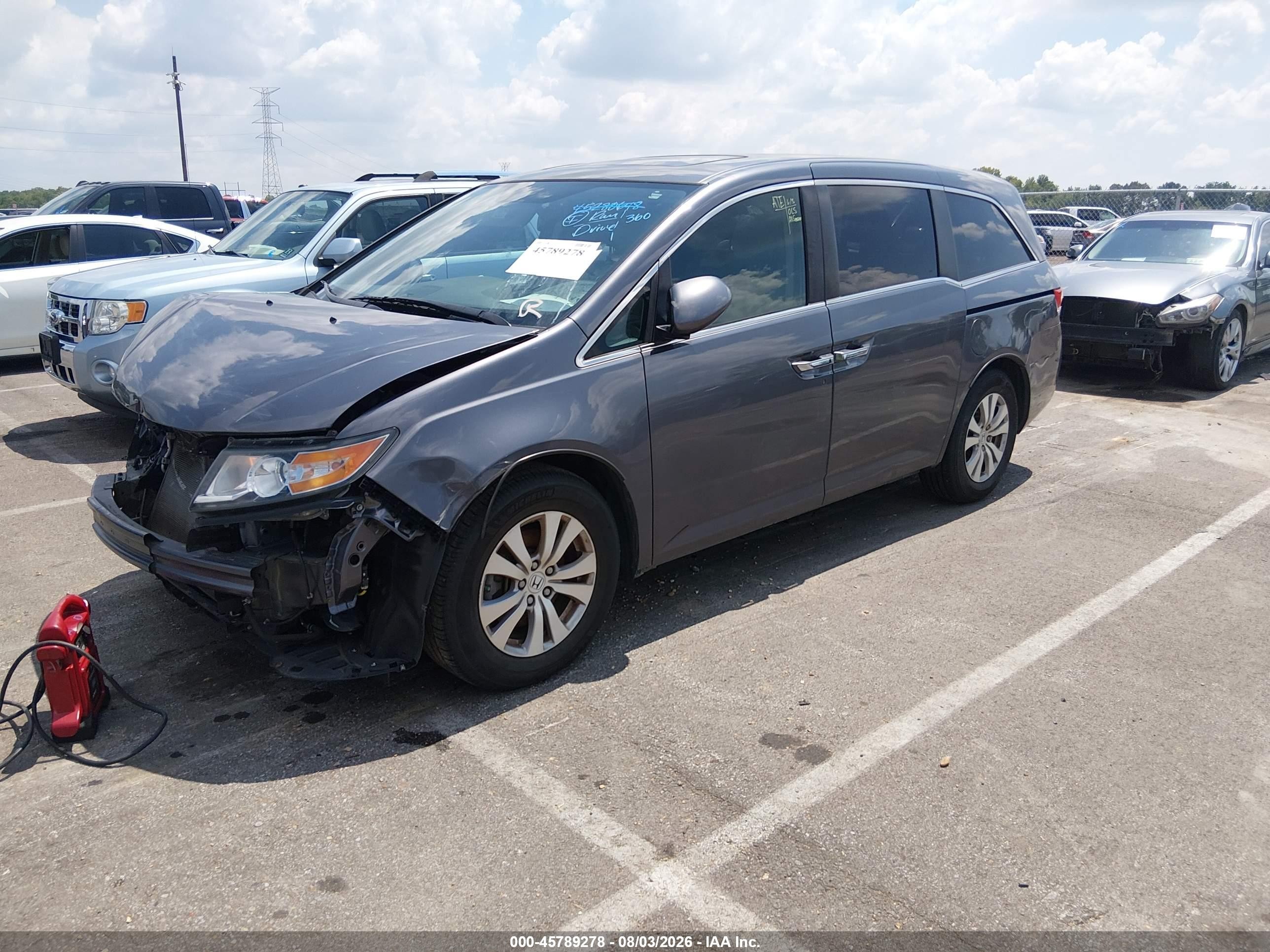 2015 Honda Odyssey Ex-l Серый vin: 5FNRL5H66FB031526