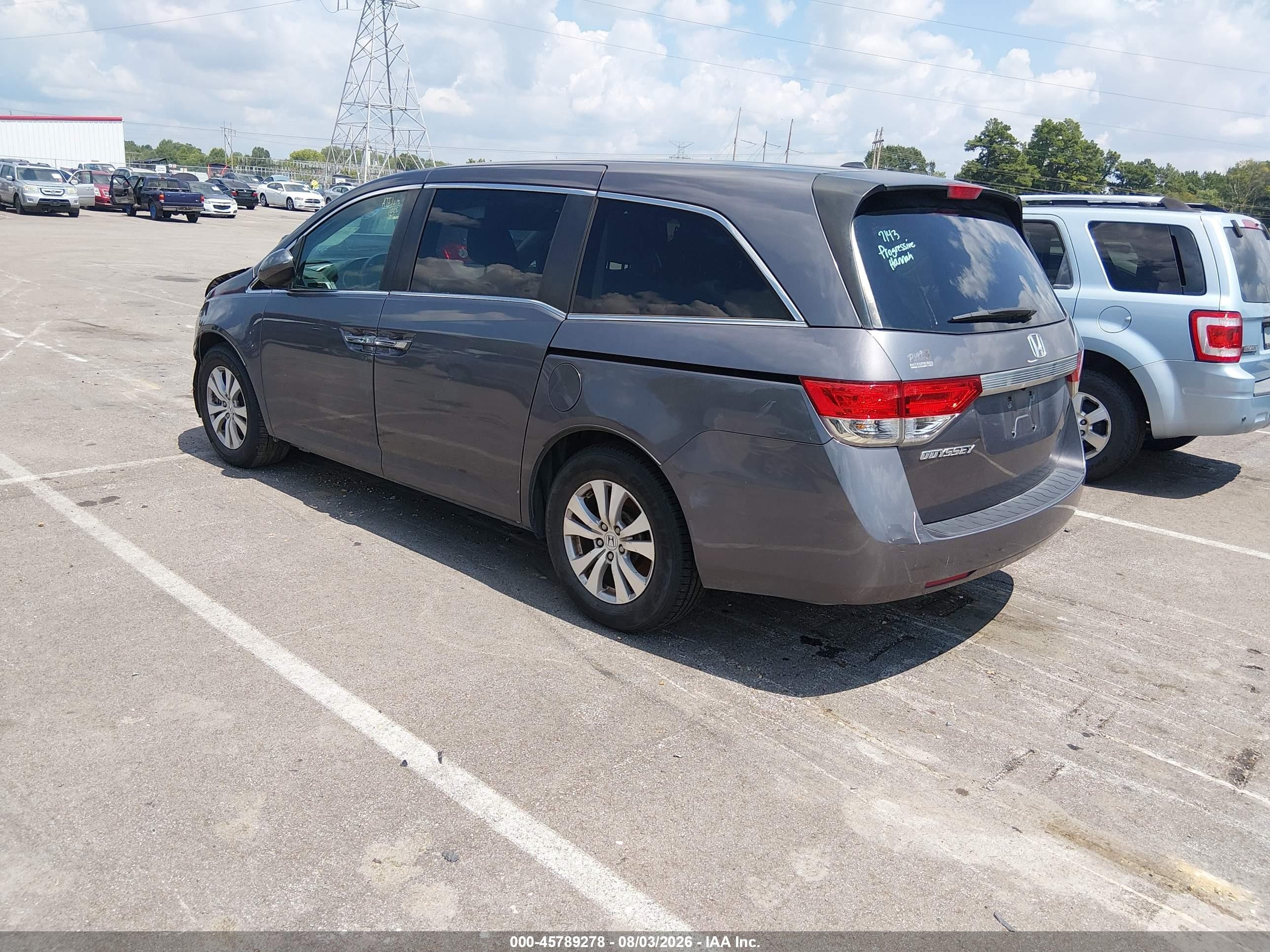 2015 Honda Odyssey Ex-l Серый vin: 5FNRL5H66FB031526