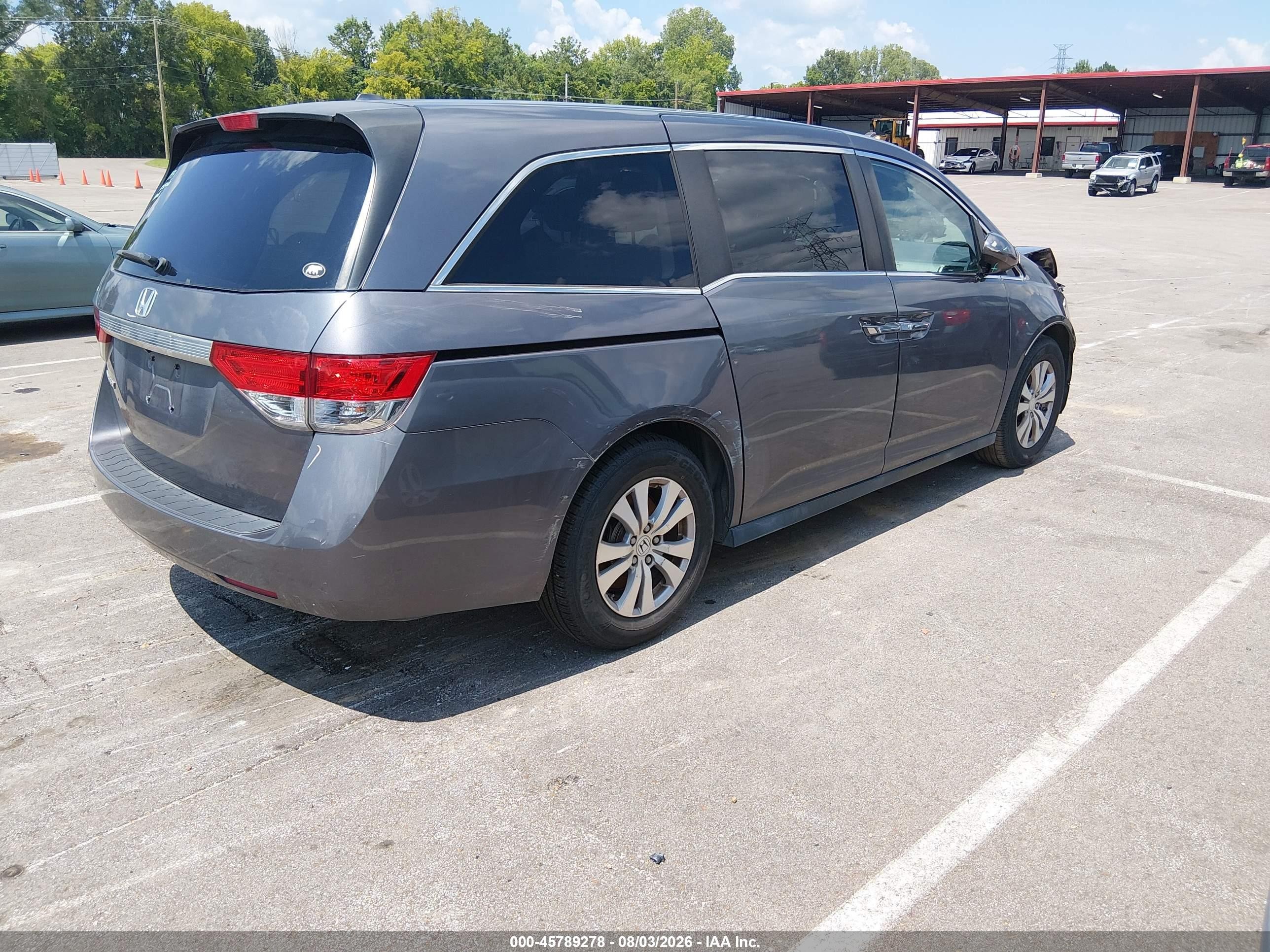 2015 Honda Odyssey Ex-l Серый vin: 5FNRL5H66FB031526