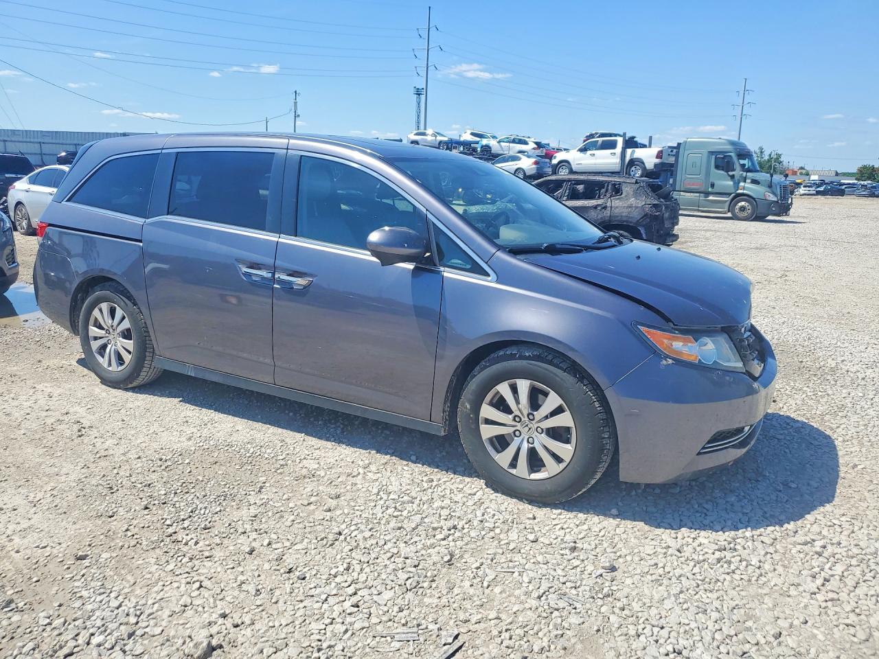 2015 Honda Odyssey Exl Серый vin: 5FNRL5H66FB100019