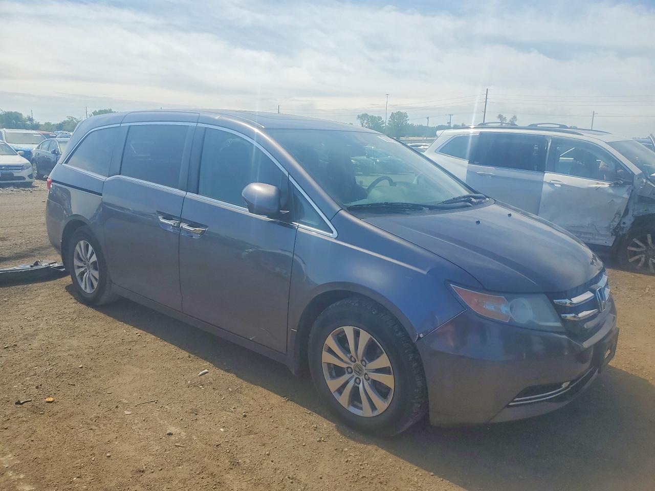 2015 Honda Odyssey Exl Gray vin: 5FNRL5H66FB100179