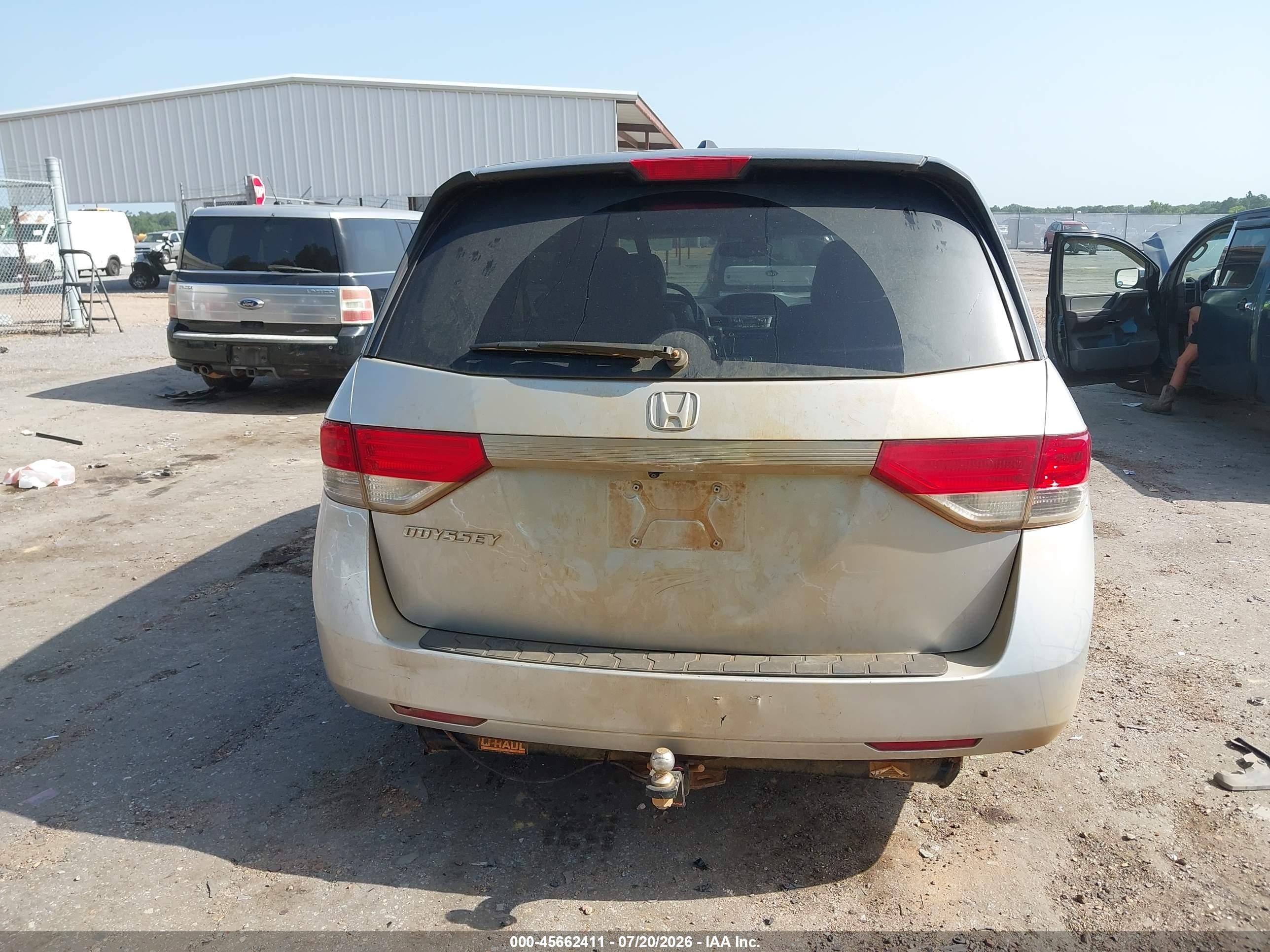 2015 Honda Odyssey Ex-l Серебряный vin: 5FNRL5H66FB101574