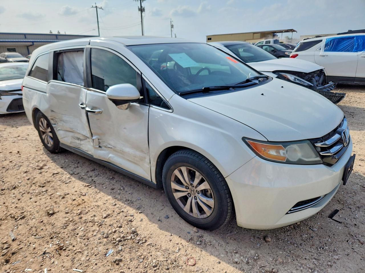2015 Honda Odyssey Exl White vin: 5FNRL5H66FB102403
