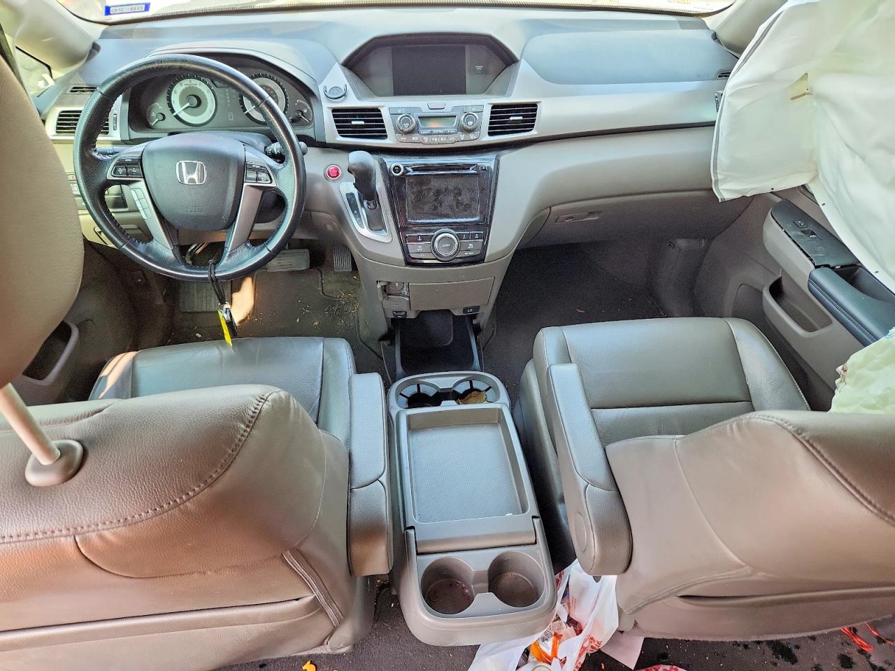 2015 Honda Odyssey Exl White vin: 5FNRL5H66FB102403