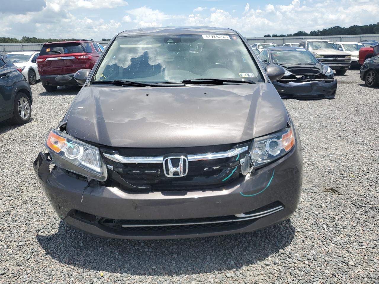 2015 Honda Odyssey Exl Brown vin: 5FNRL5H66FB106113