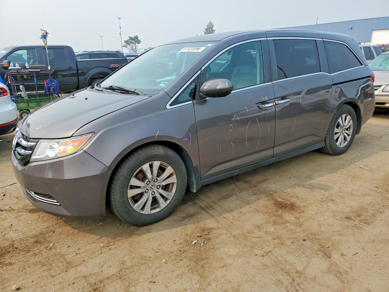 2015 Honda Odyssey Exl Gray vin: 5FNRL5H66FB106239