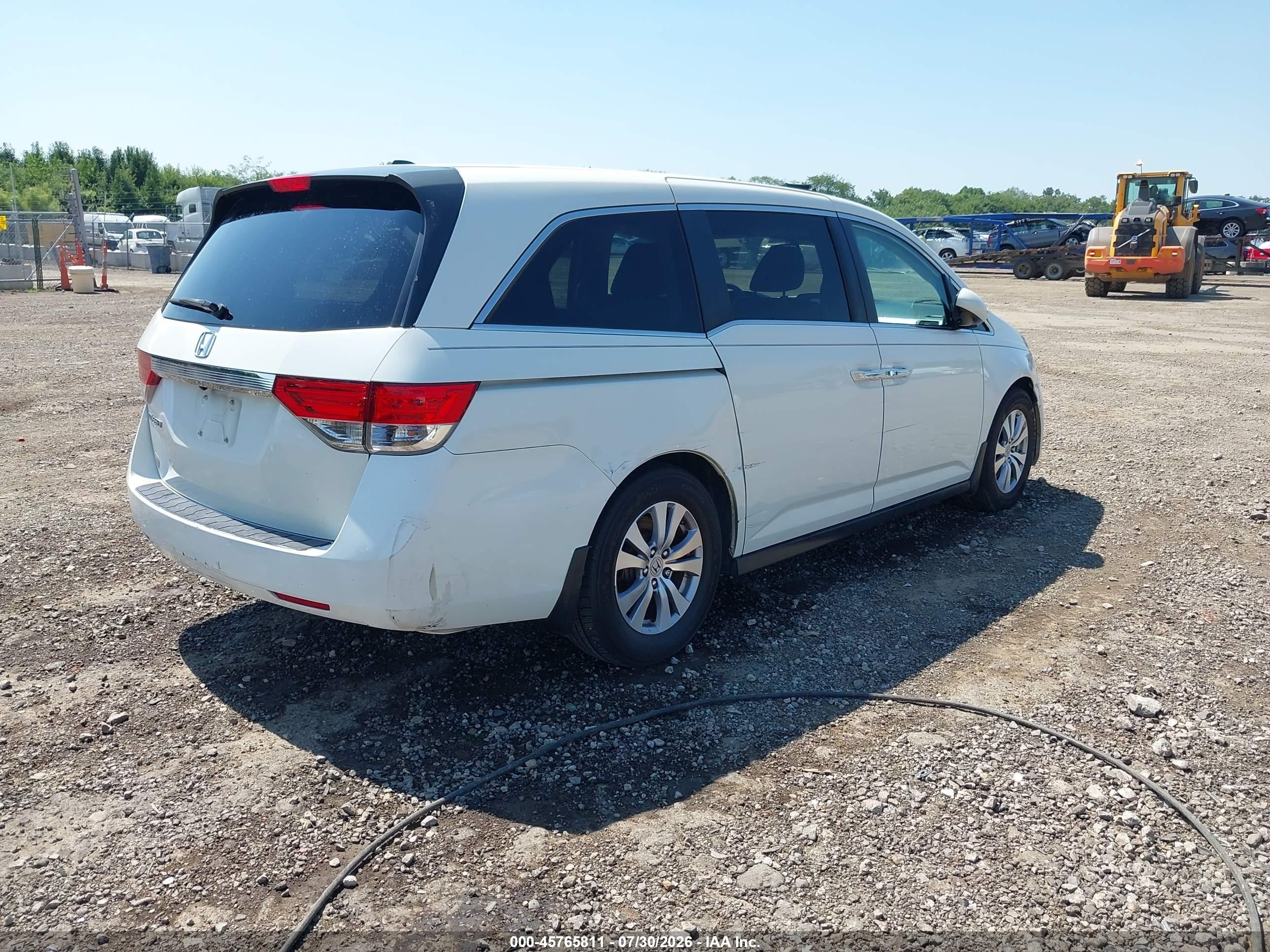 2015 Honda Odyssey Ex-l White vin: 5FNRL5H66FB110548