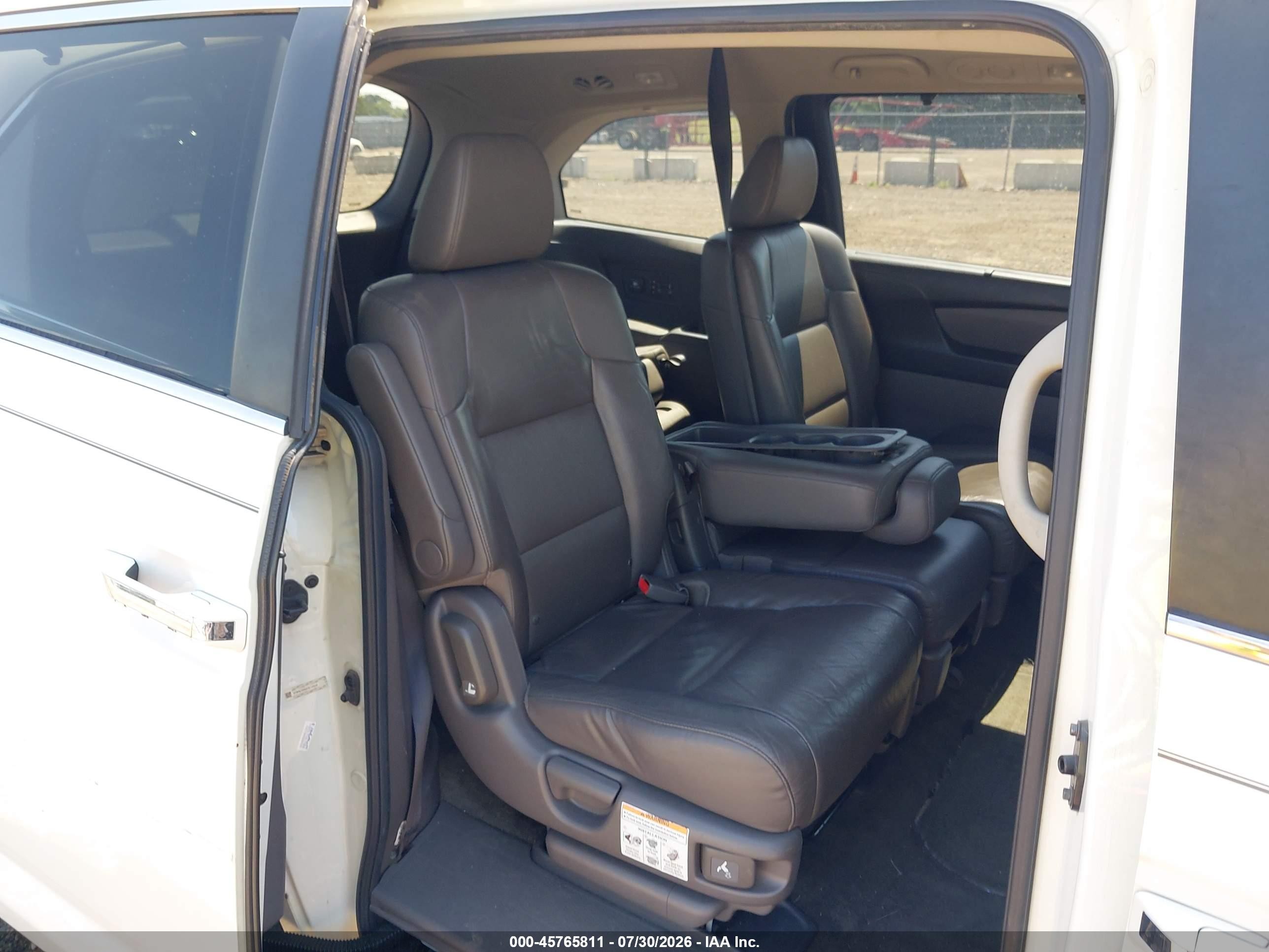 2015 Honda Odyssey Ex-l White vin: 5FNRL5H66FB110548