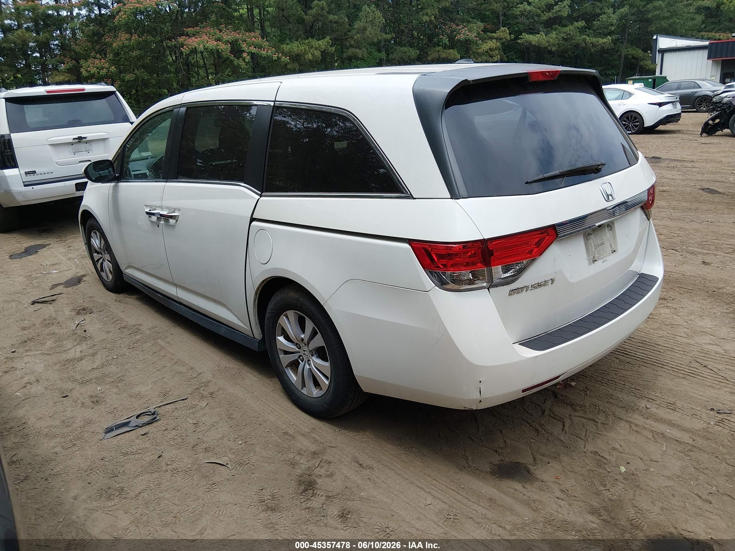 2015 Honda Odyssey Ex-l Белый vin: 5FNRL5H66FB111148