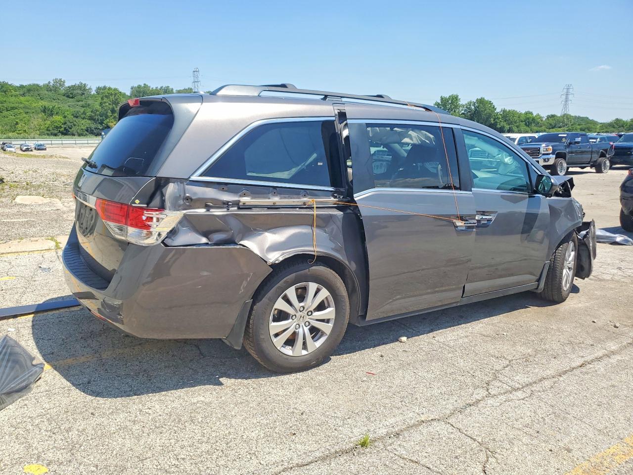 2015 Honda Odyssey Exl Gray vin: 5FNRL5H66FB121775