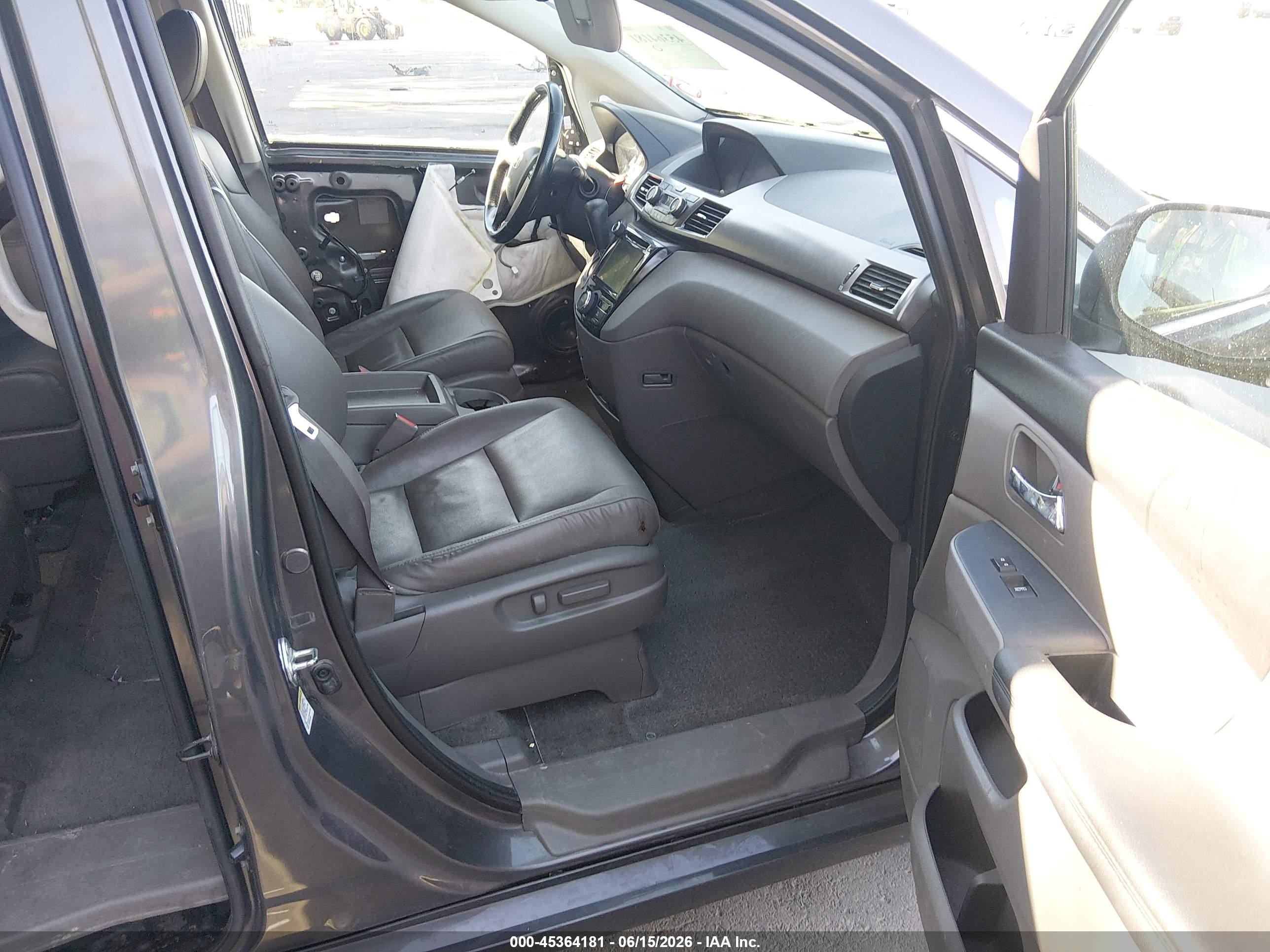 2015 Honda Odyssey Ex-l Gray vin: 5FNRL5H66FB129827