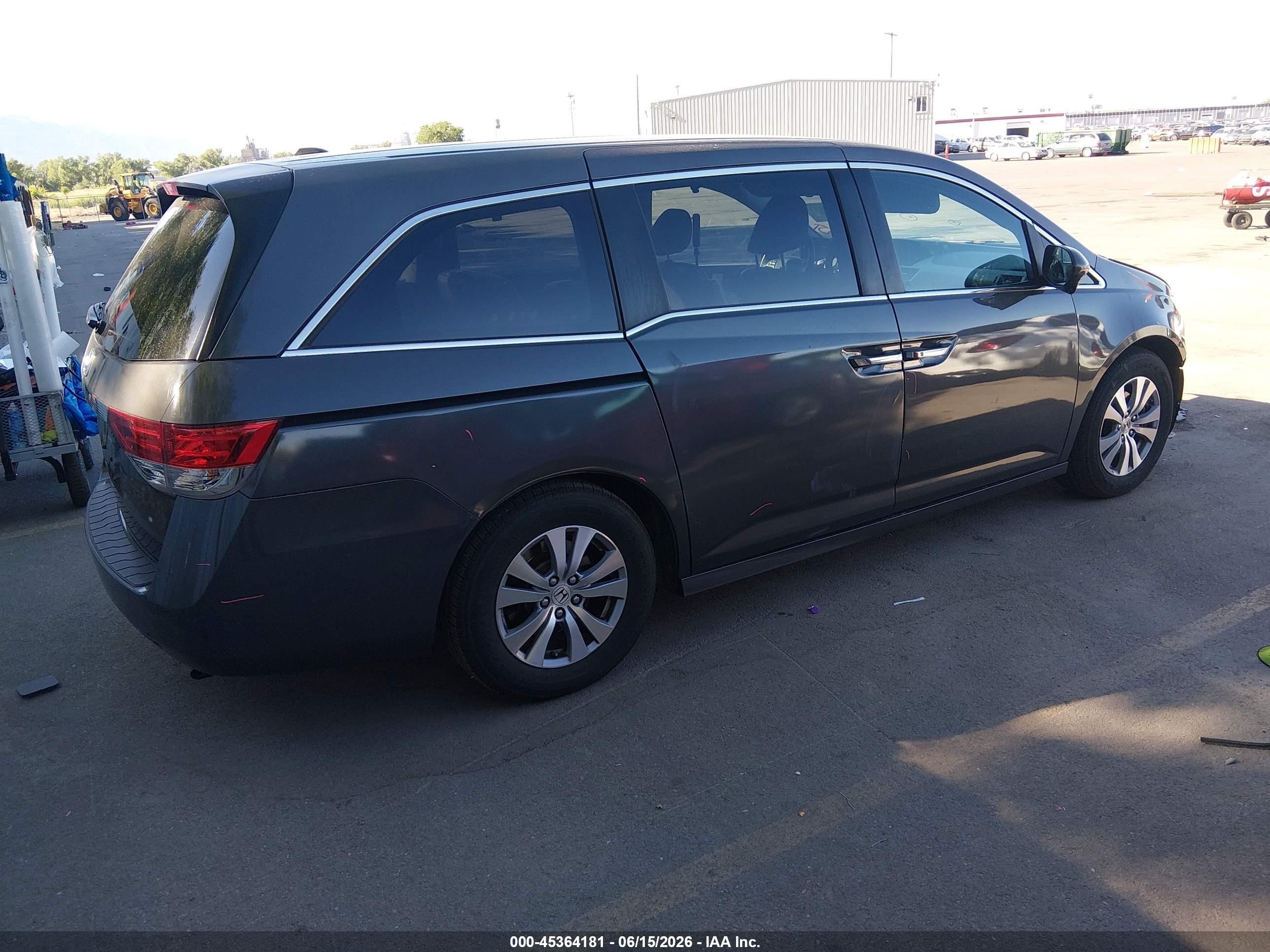 2015 Honda Odyssey Ex-l Gray vin: 5FNRL5H66FB129827