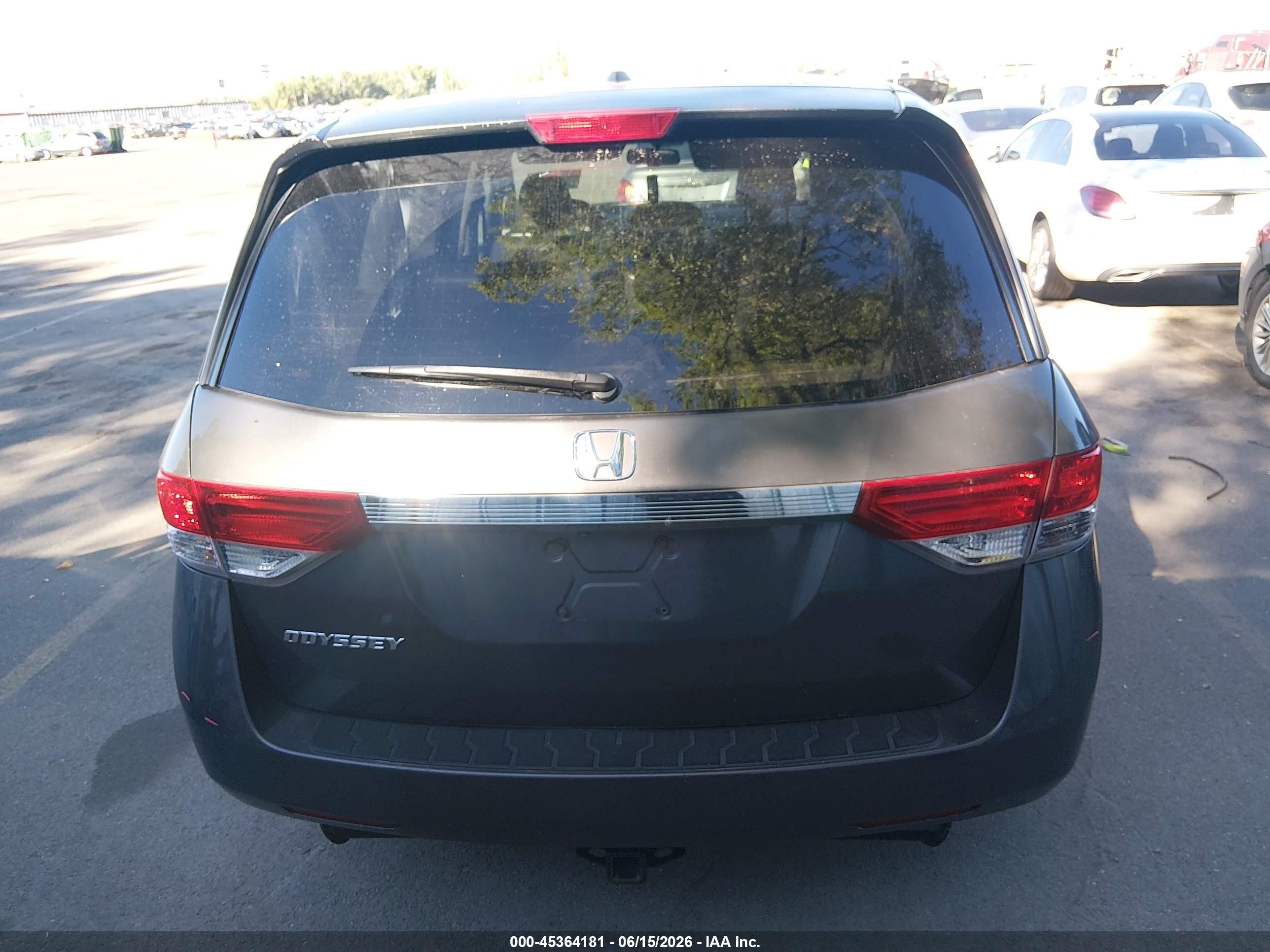 2015 Honda Odyssey Ex-l Gray vin: 5FNRL5H66FB129827