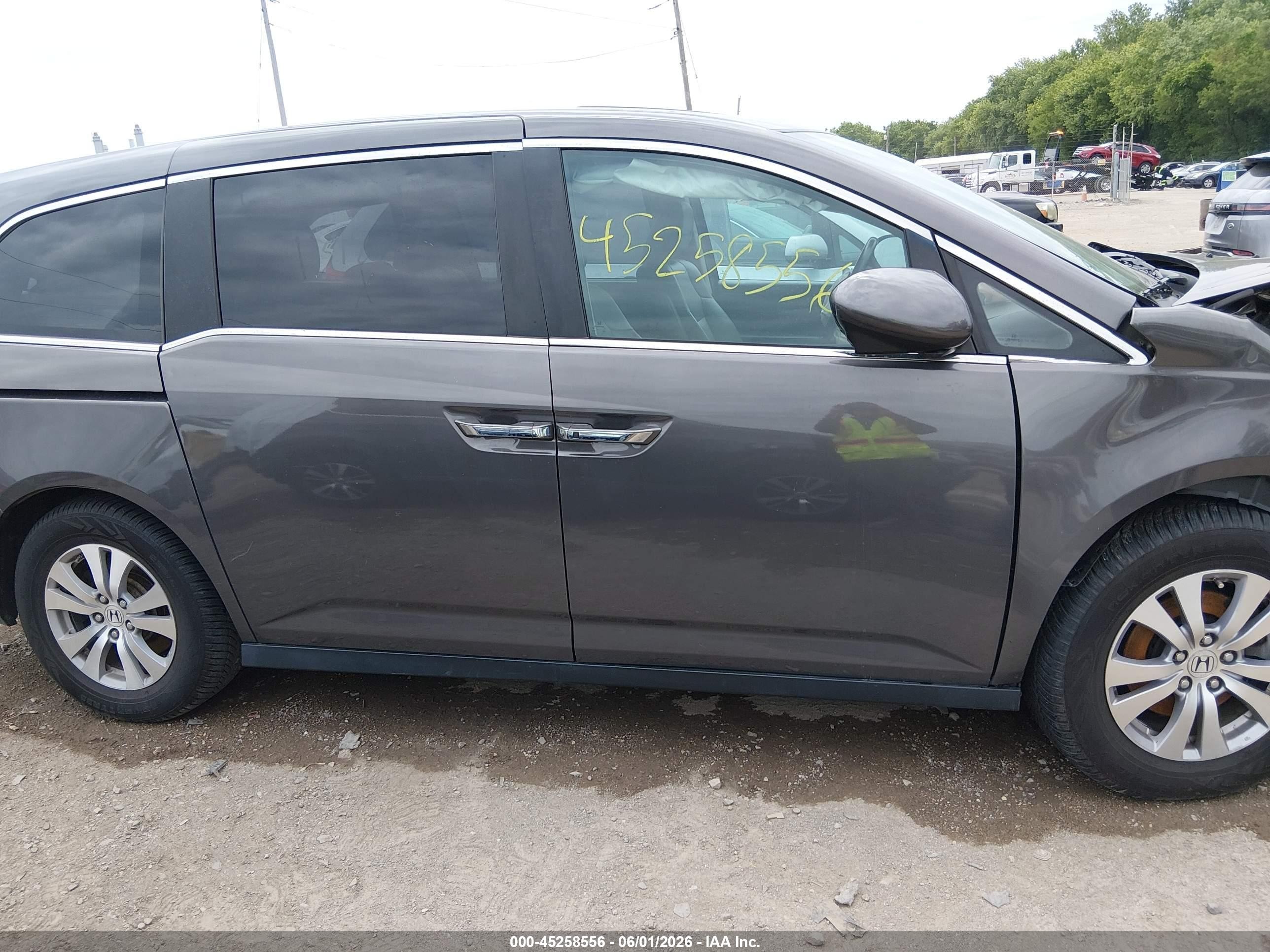 2015 Honda Odyssey Ex-l Gray vin: 5FNRL5H66FB131822