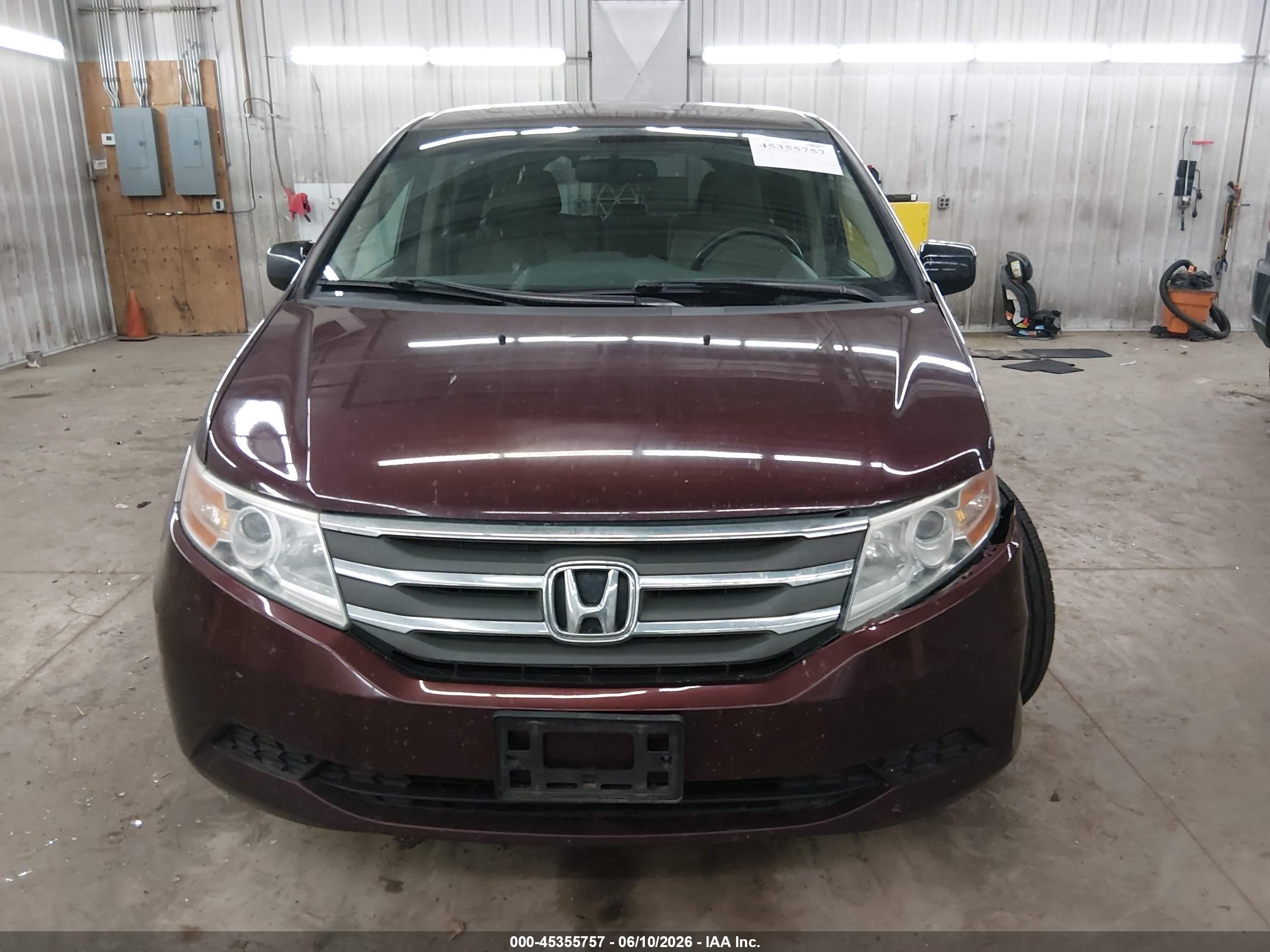 2011 Honda Odyssey Ex-l Maroon vin: 5FNRL5H67BB018312